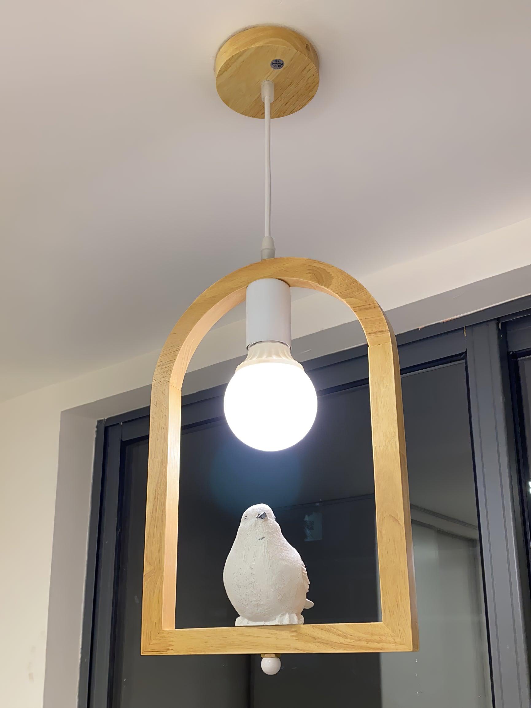 Wood Bird Resin Pendant Light - Blowlighting