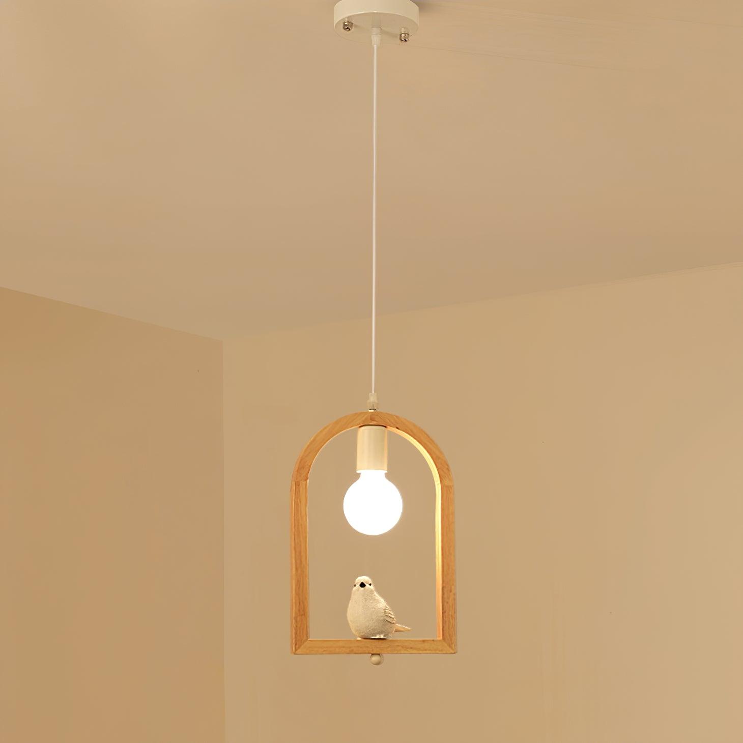Wood Bird Resin Pendant Light - Blowlighting