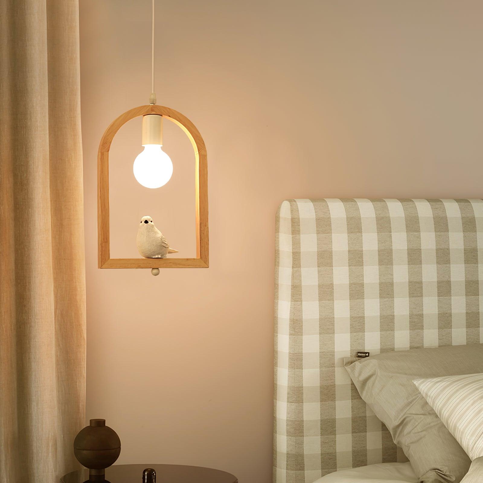 Wood Bird Resin Pendant Light - Blowlighting