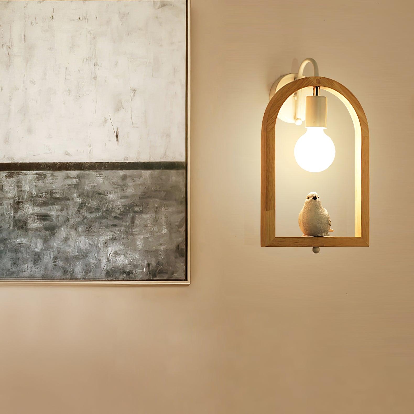 Wood Bird Resin Wall Light - Blowlighting