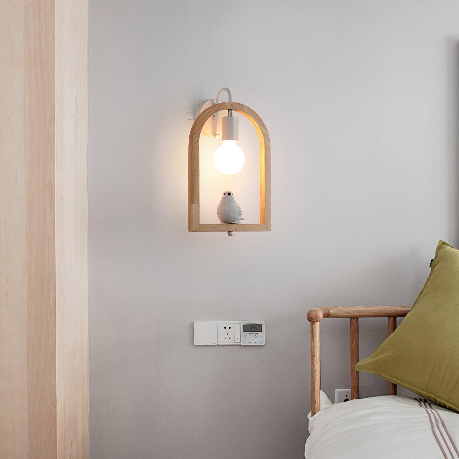 Wood Bird Resin Wall Light - Blowlighting