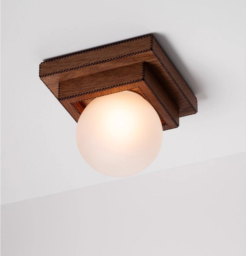 Wood Layered Globe Wall Sconce - Vakkerlight