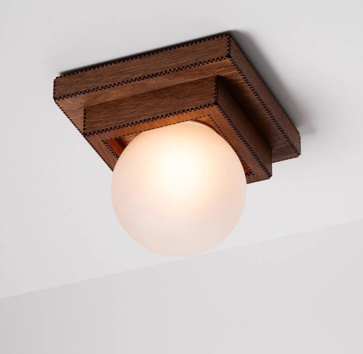 Wood Layered Globe Wall Sconce - Vakkerlight