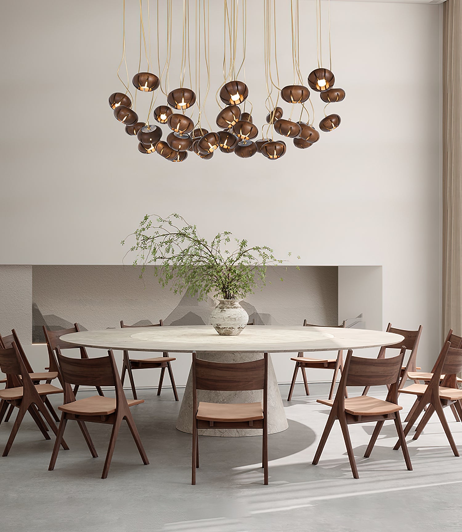 Zasorir Sculptural Marble Cluster Pendant Light - Blowlighting