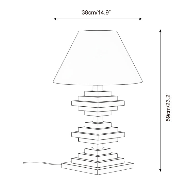 Wooden Tower Minimalist Wood Table Light