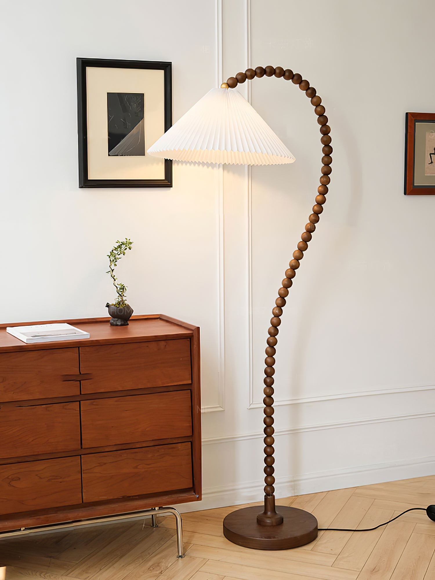 Wooden Bead Floor Lamp - Blowlighting