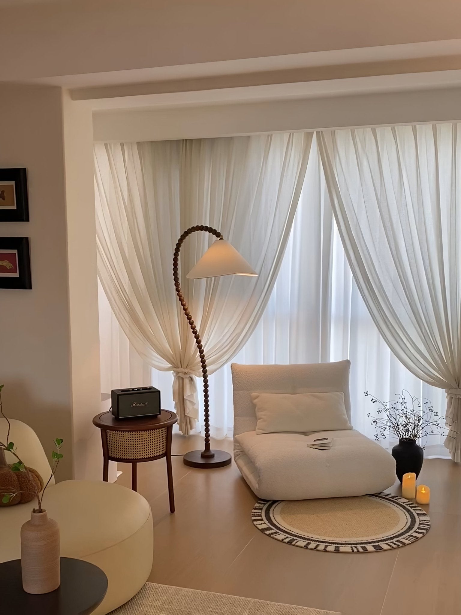 Wooden Bead Floor Lamp - Blowlighting