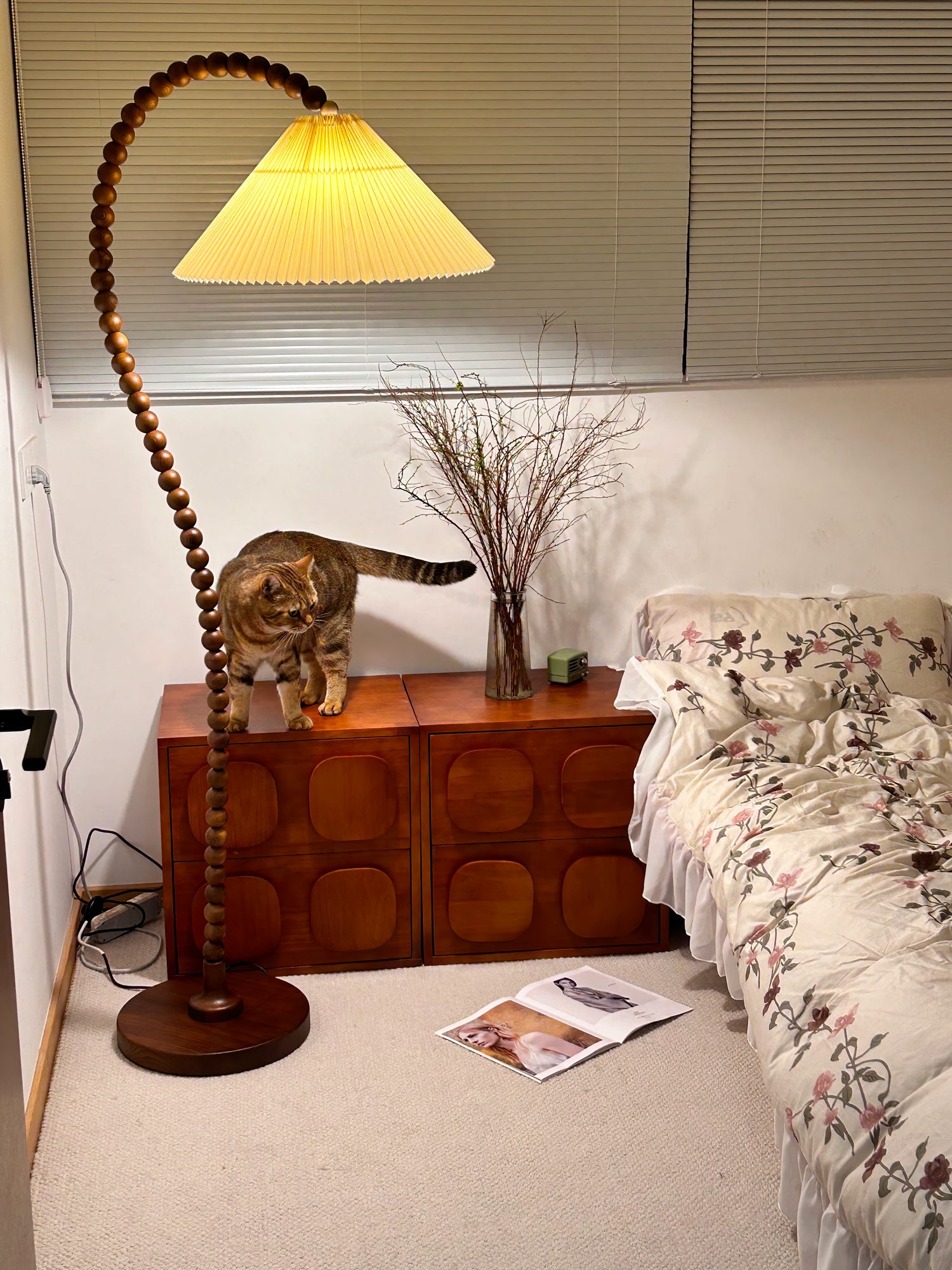 Wooden Bead Floor Lamp - Blowlighting