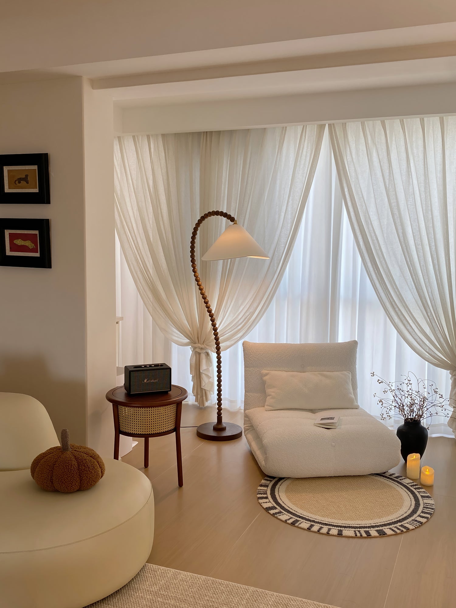 Wooden Bead Floor Lamp - Blowlighting