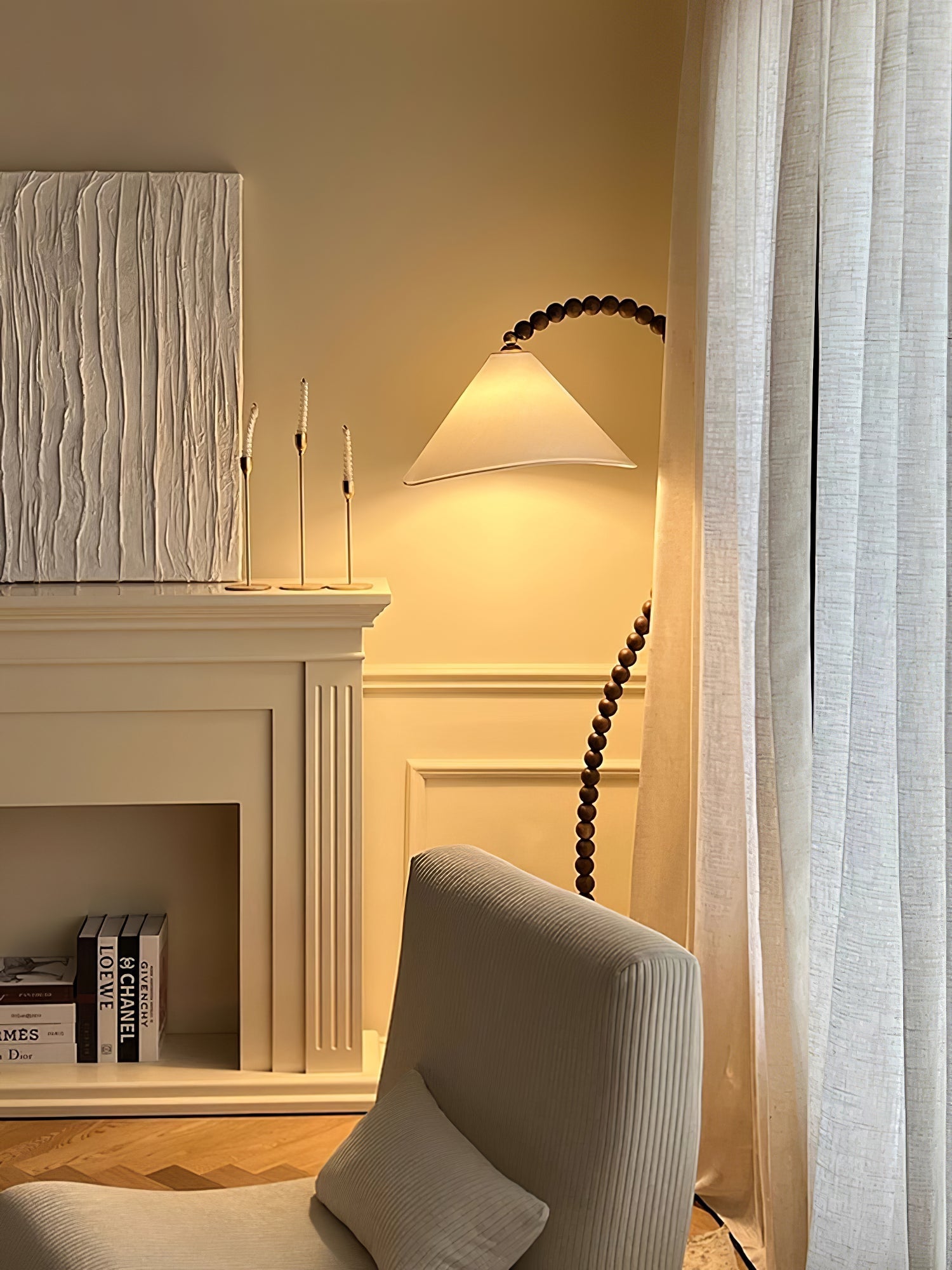 Wooden Bead Floor Lamp - Blowlighting