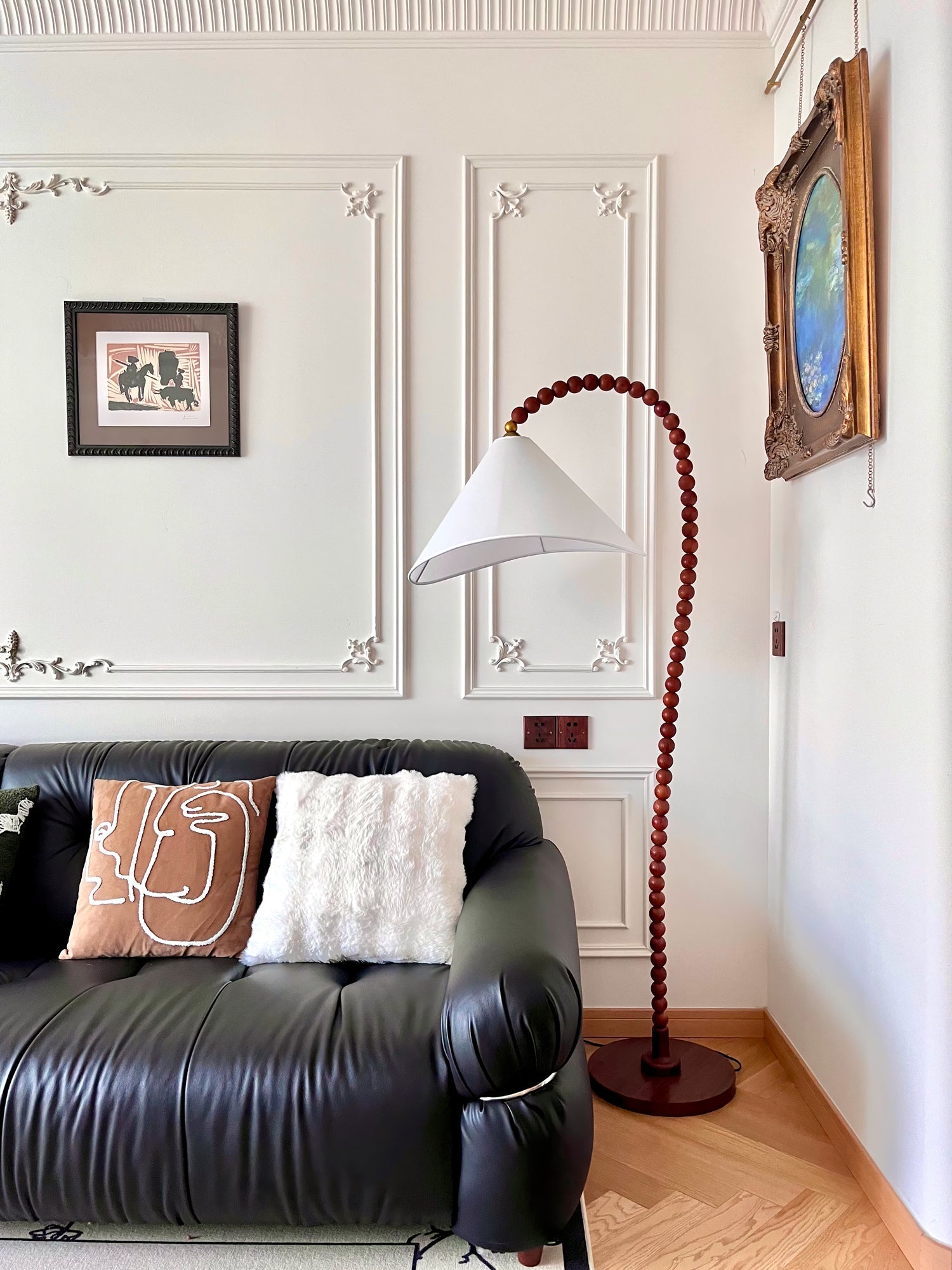 Wooden Bead Floor Lamp - Blowlighting