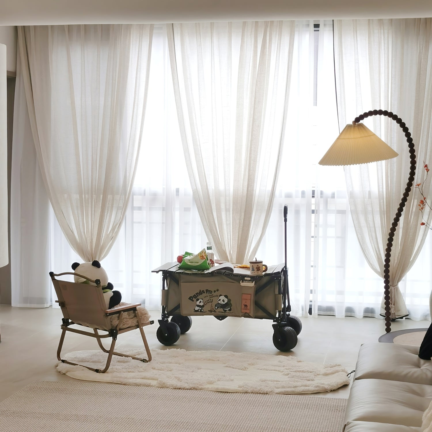 Wooden Bead Floor Lamp - Blowlighting