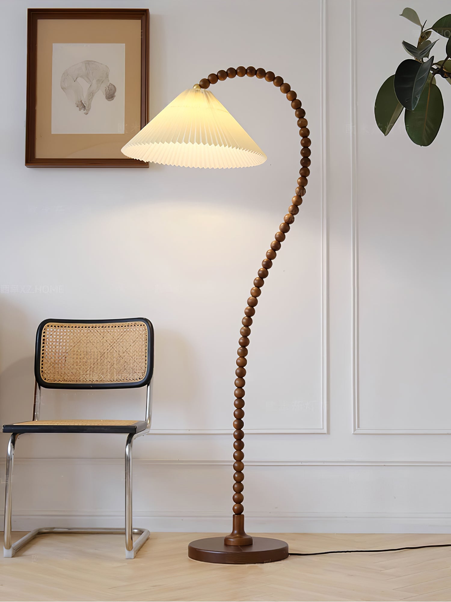 Wooden Bead Floor Lamp - Blowlighting