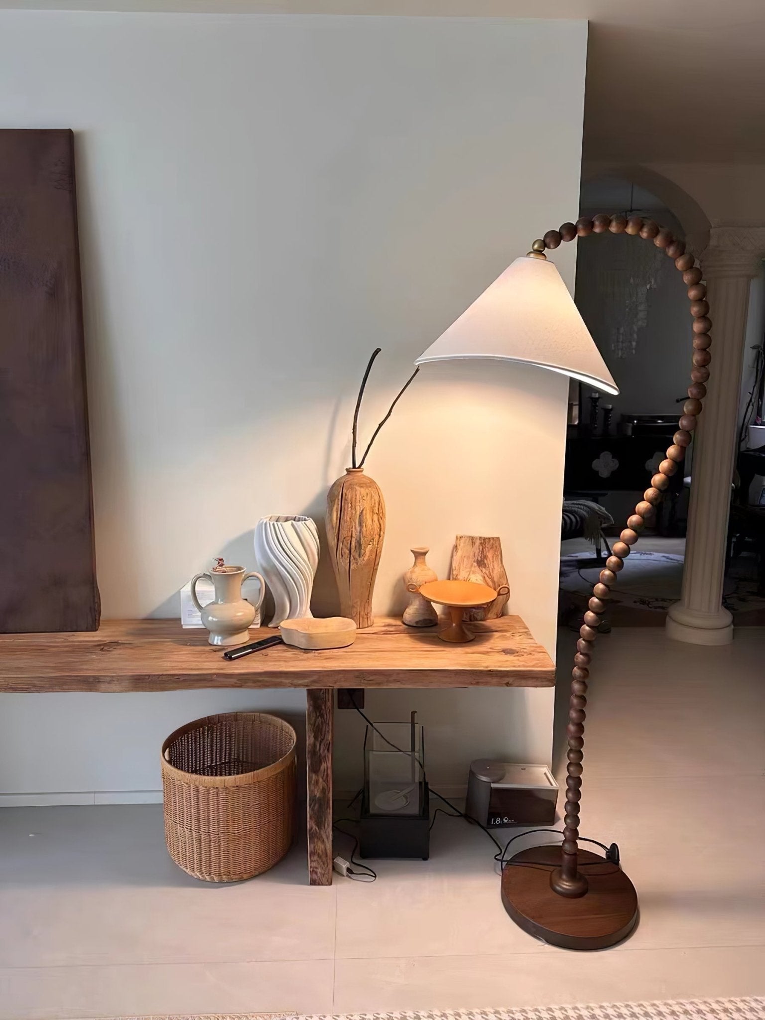 Wooden Bead Floor Lamp - Blowlighting