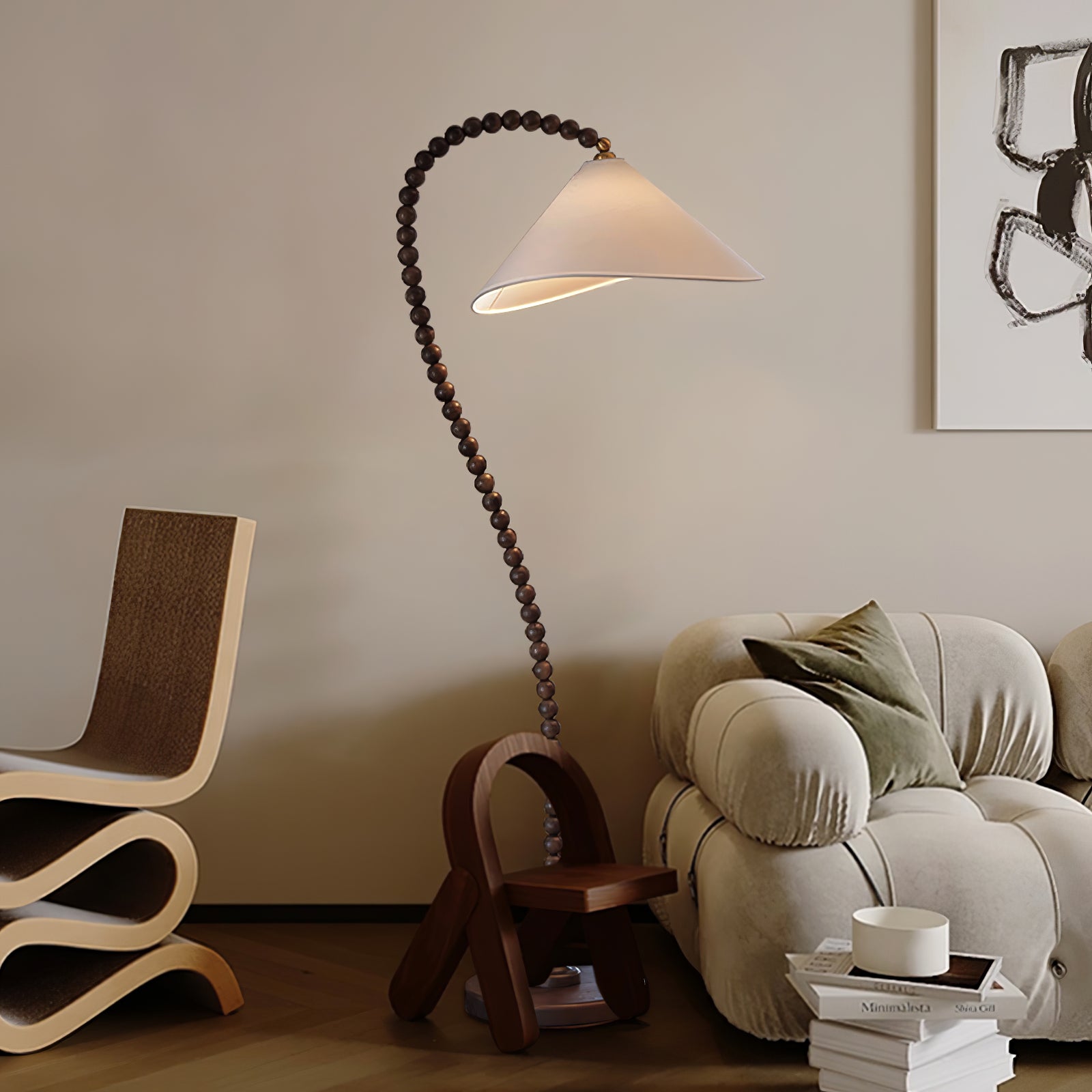 Wooden Bead Floor Lamp - Blowlighting