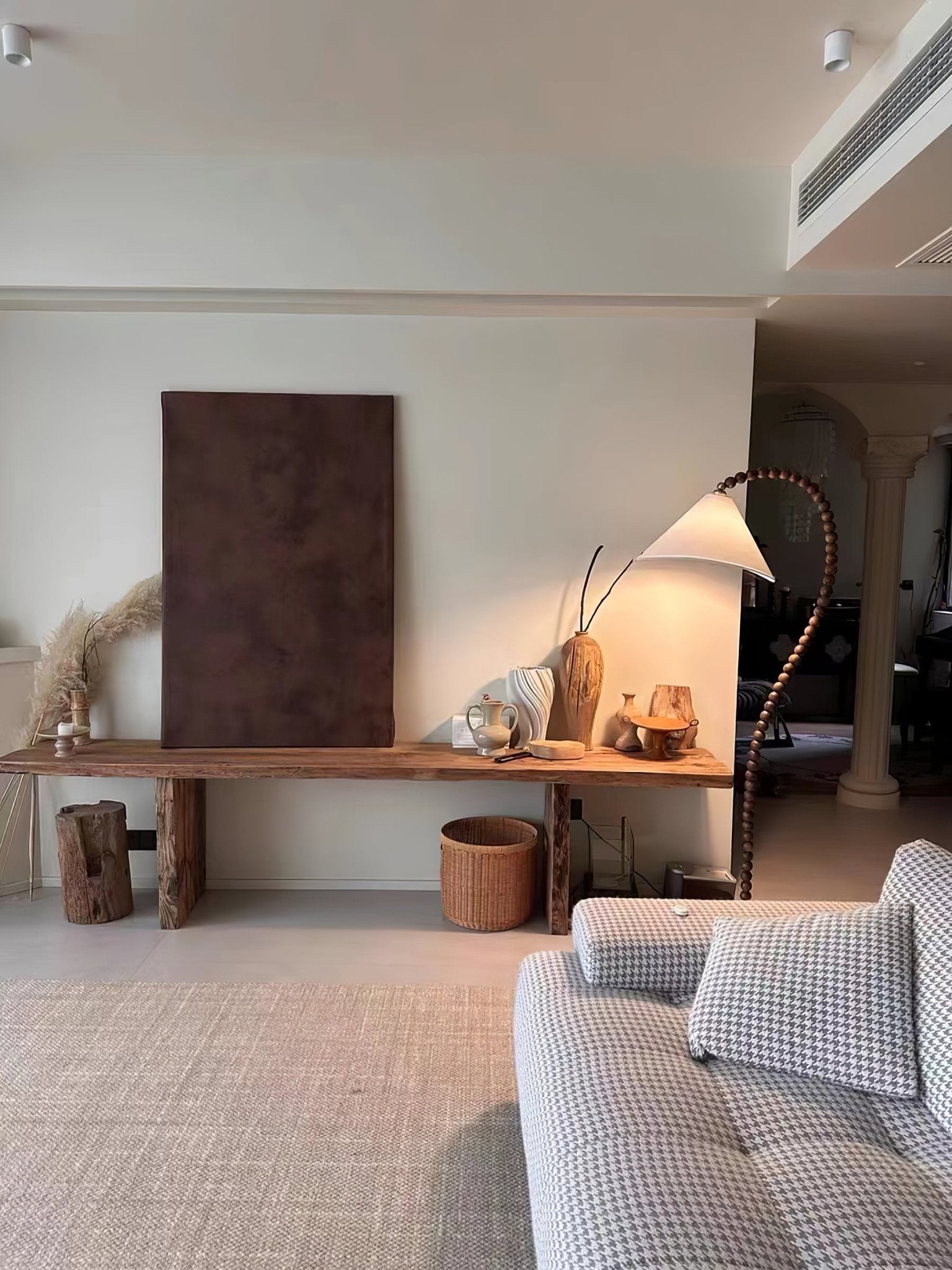 Wooden Bead Floor Lamp - Blowlighting