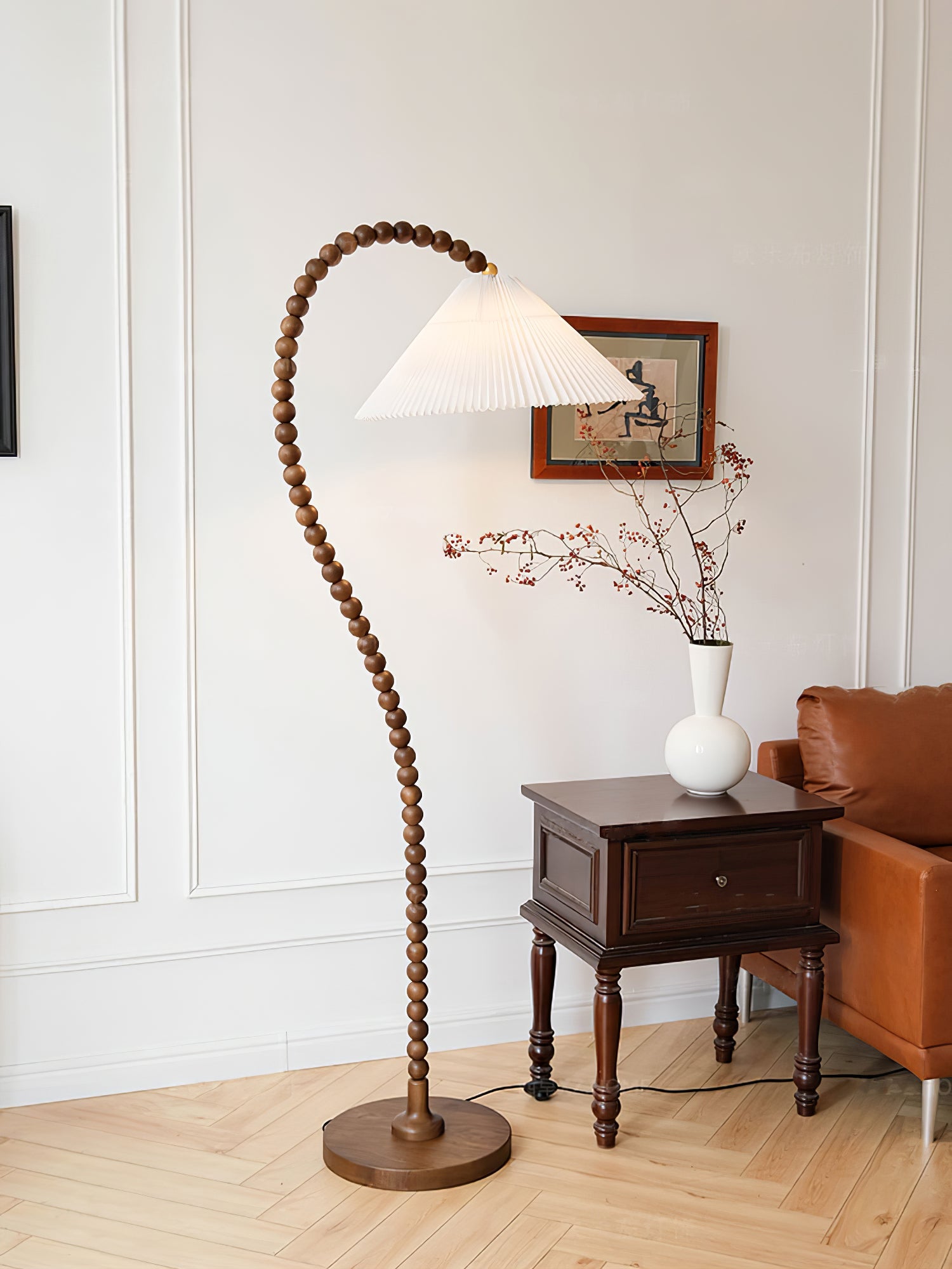 Wooden Bead Floor Lamp - Blowlighting