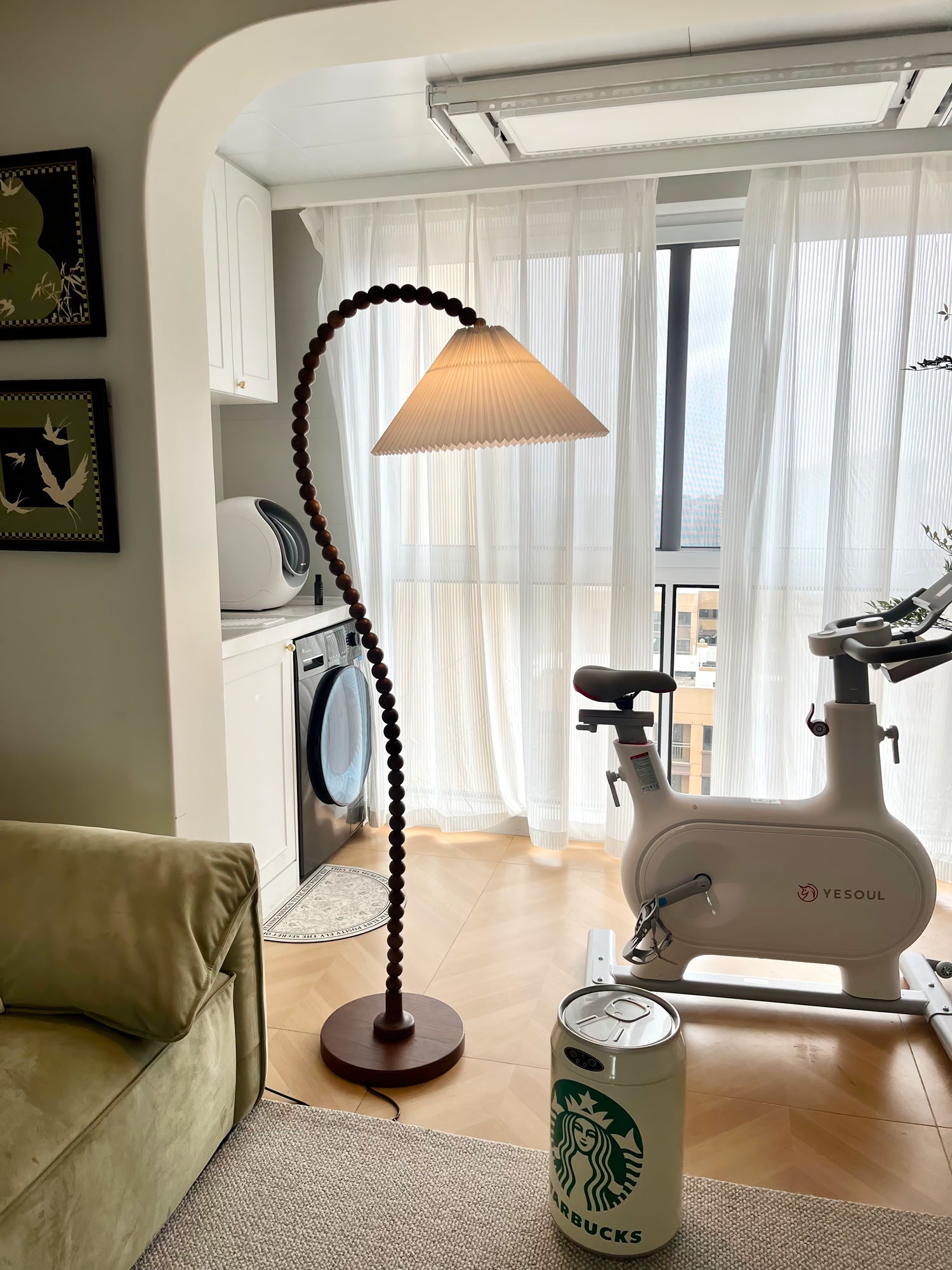 Wooden Bead Floor Lamp - Blowlighting