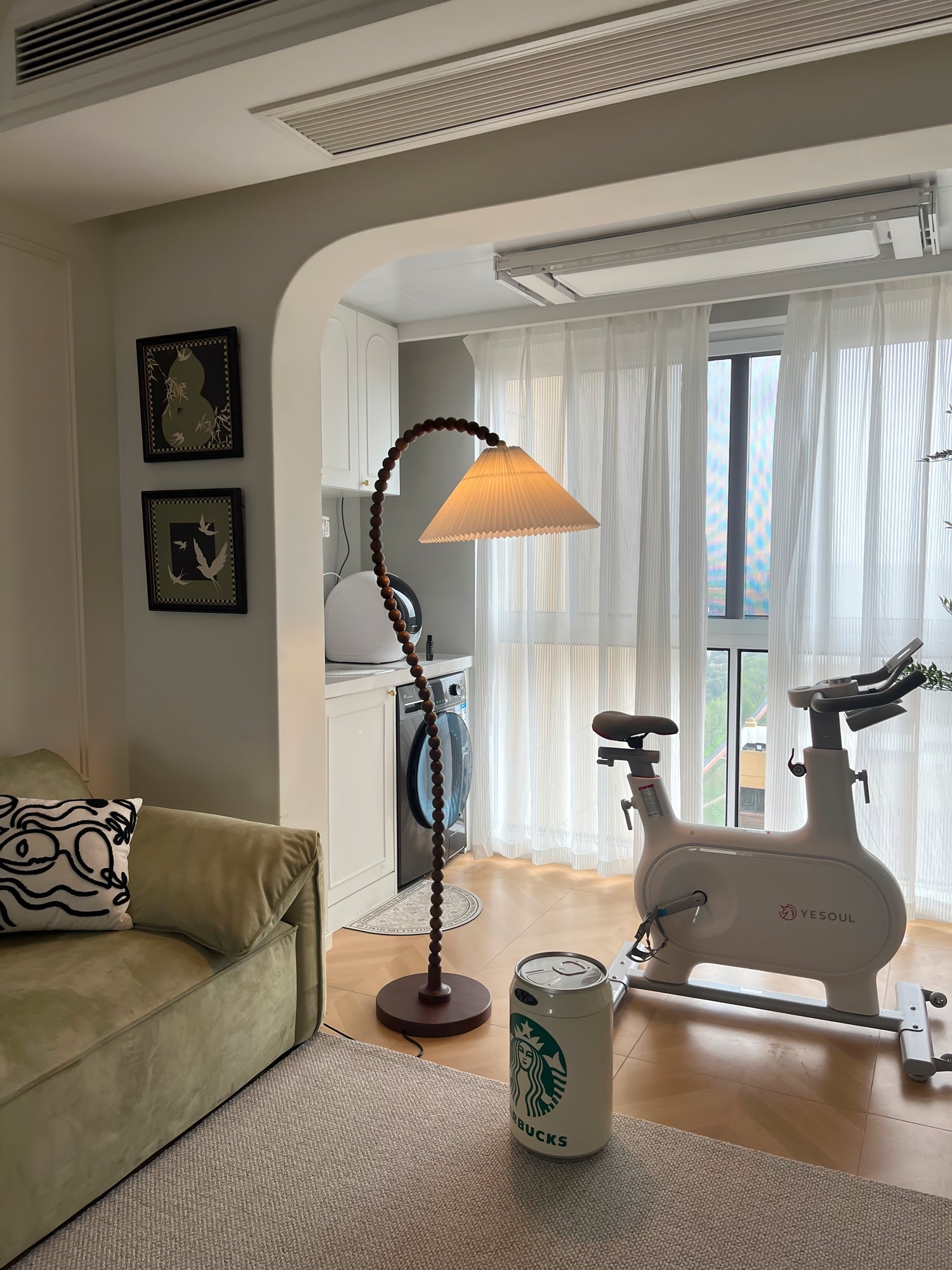 Wooden Bead Floor Lamp - Blowlighting