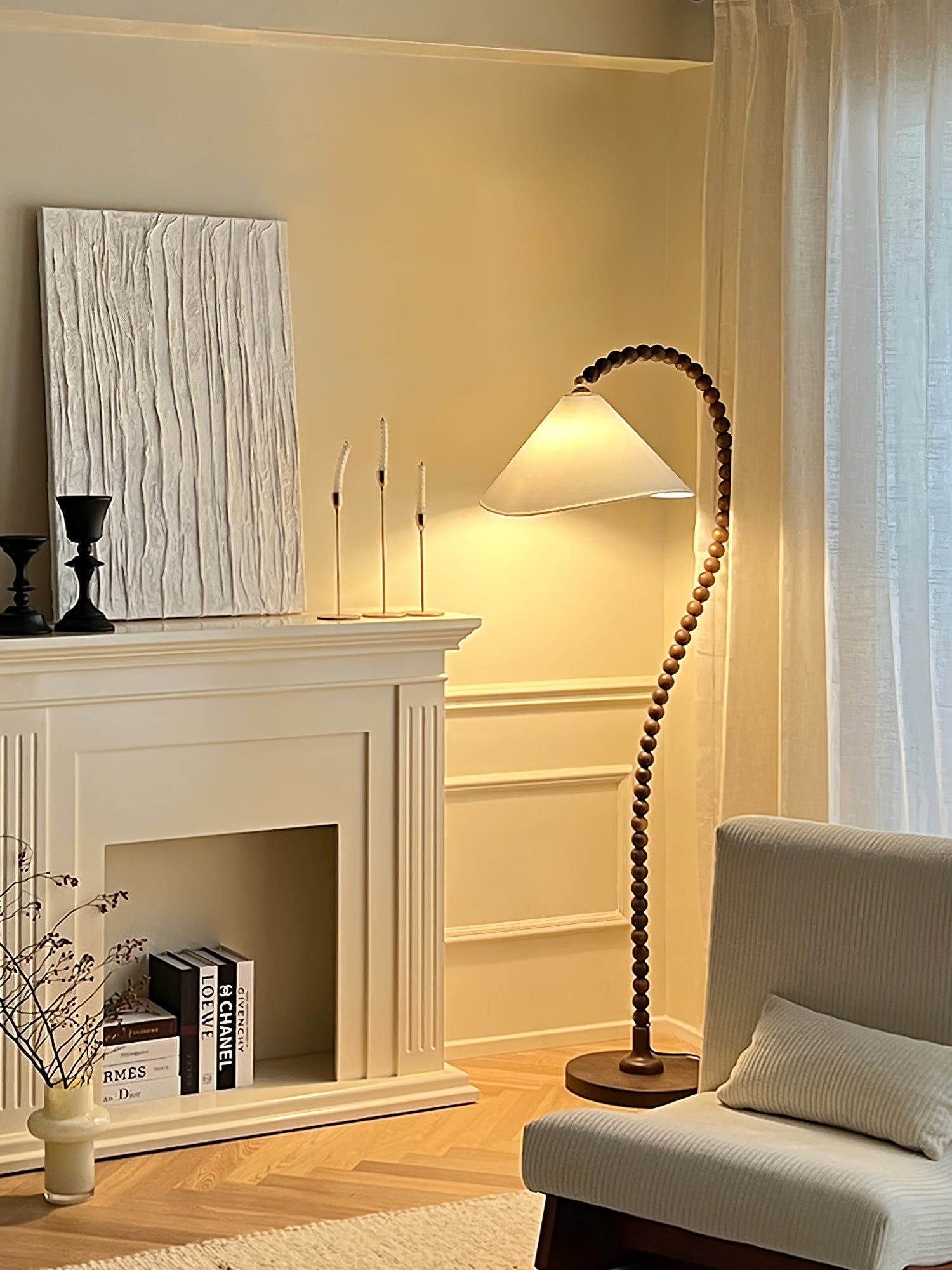 Wooden Bead Floor Lamp - Blowlighting
