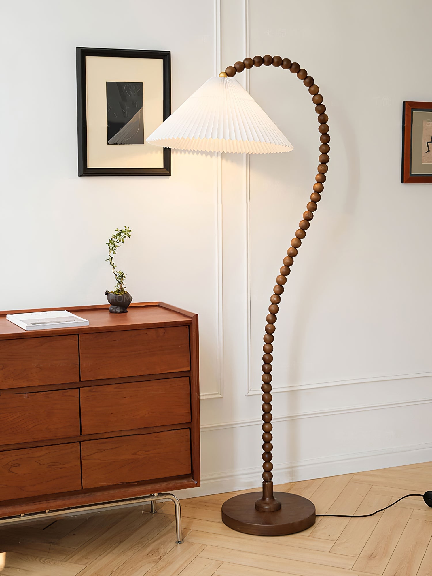 Wooden Bead Floor Lamp - Blowlighting