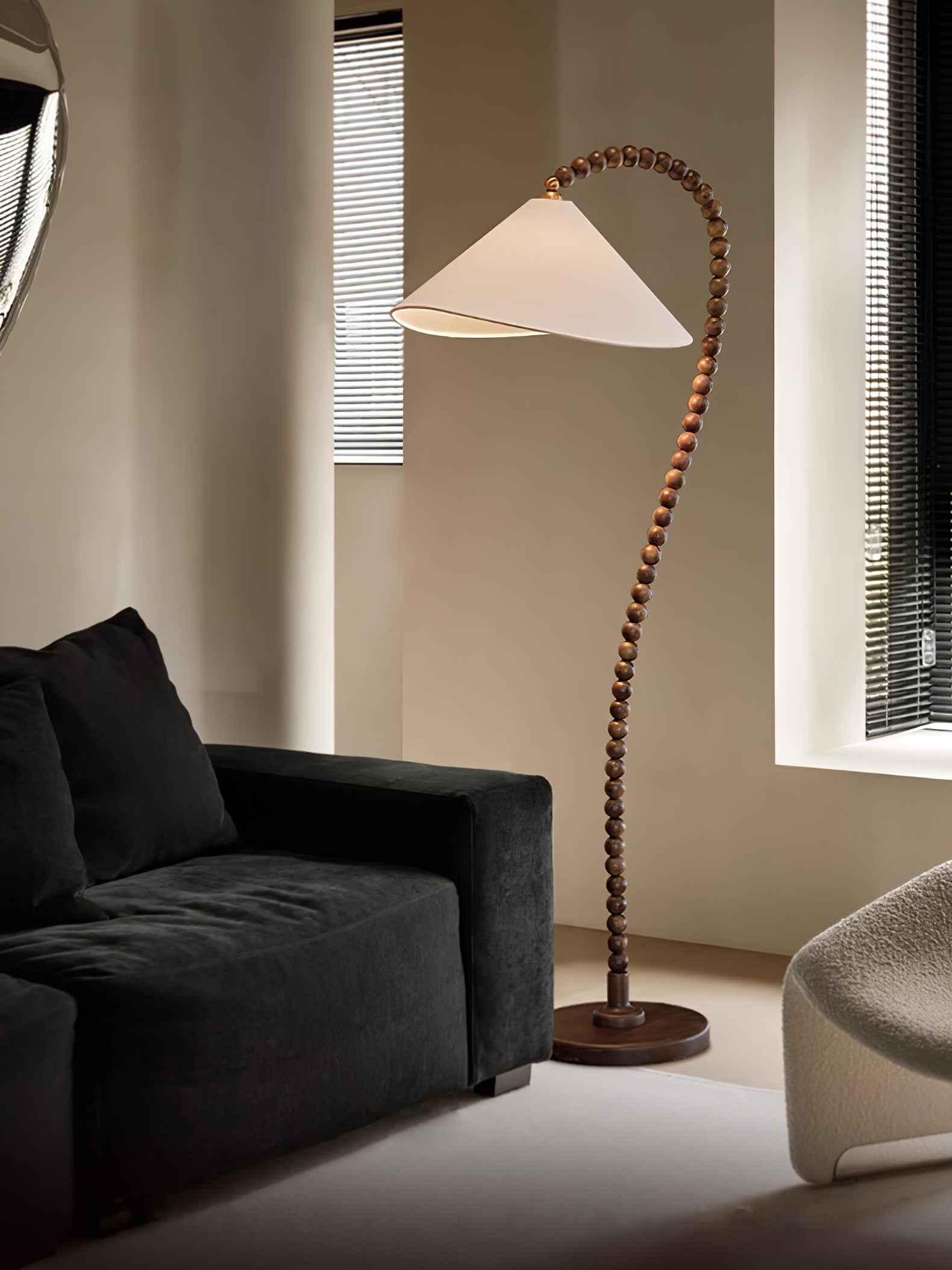 Wooden Bead Floor Lamp - Blowlighting