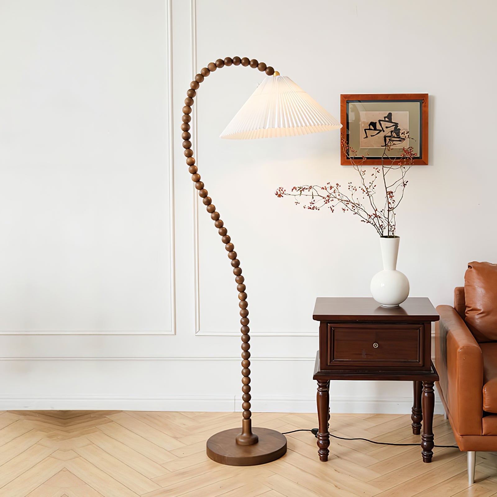 Wooden Bead Floor Lamp - Blowlighting