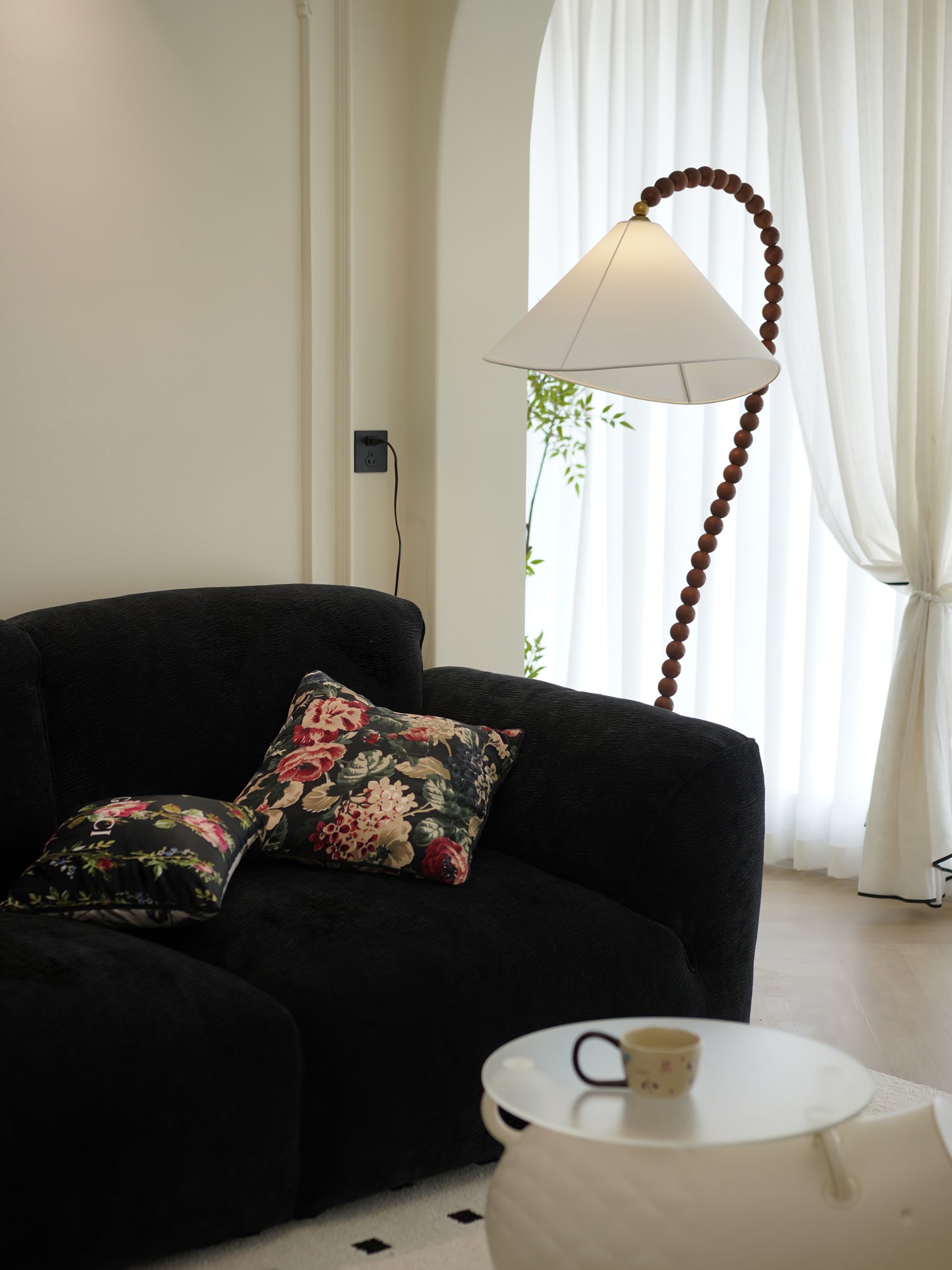 Wooden Bead Floor Lamp - Blowlighting
