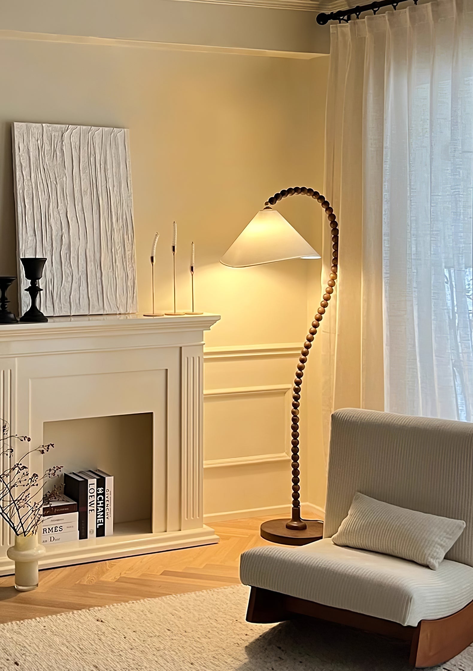Wooden Bead Floor Lamp - Blowlighting