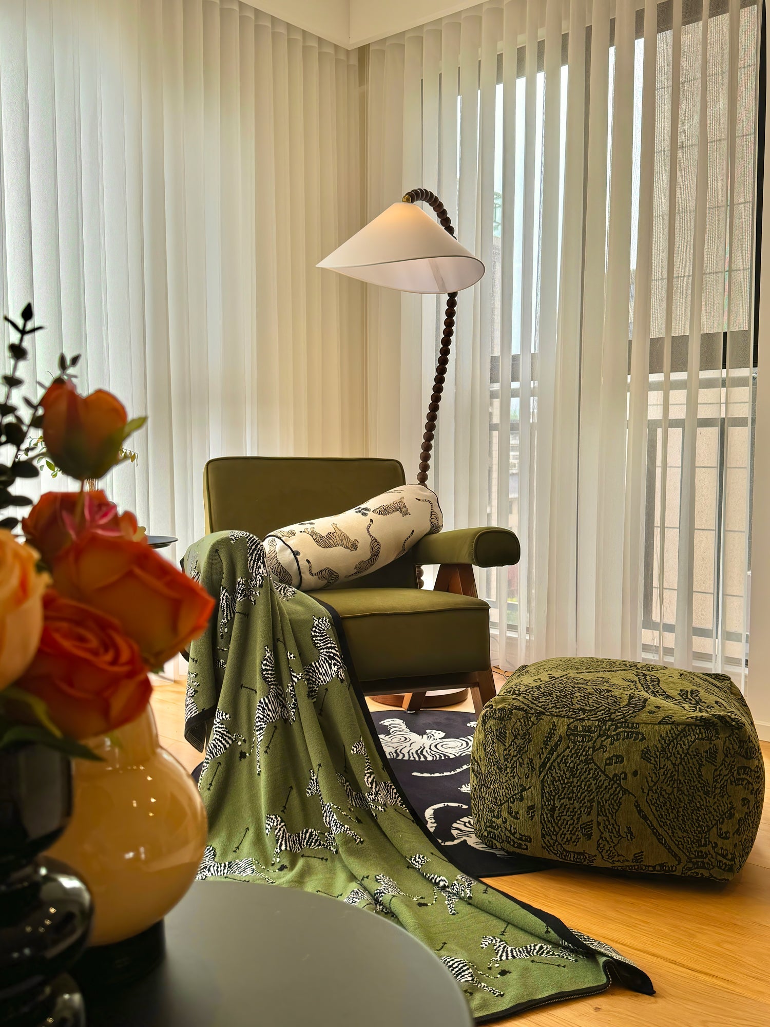 Wooden Bead Floor Lamp - Blowlighting