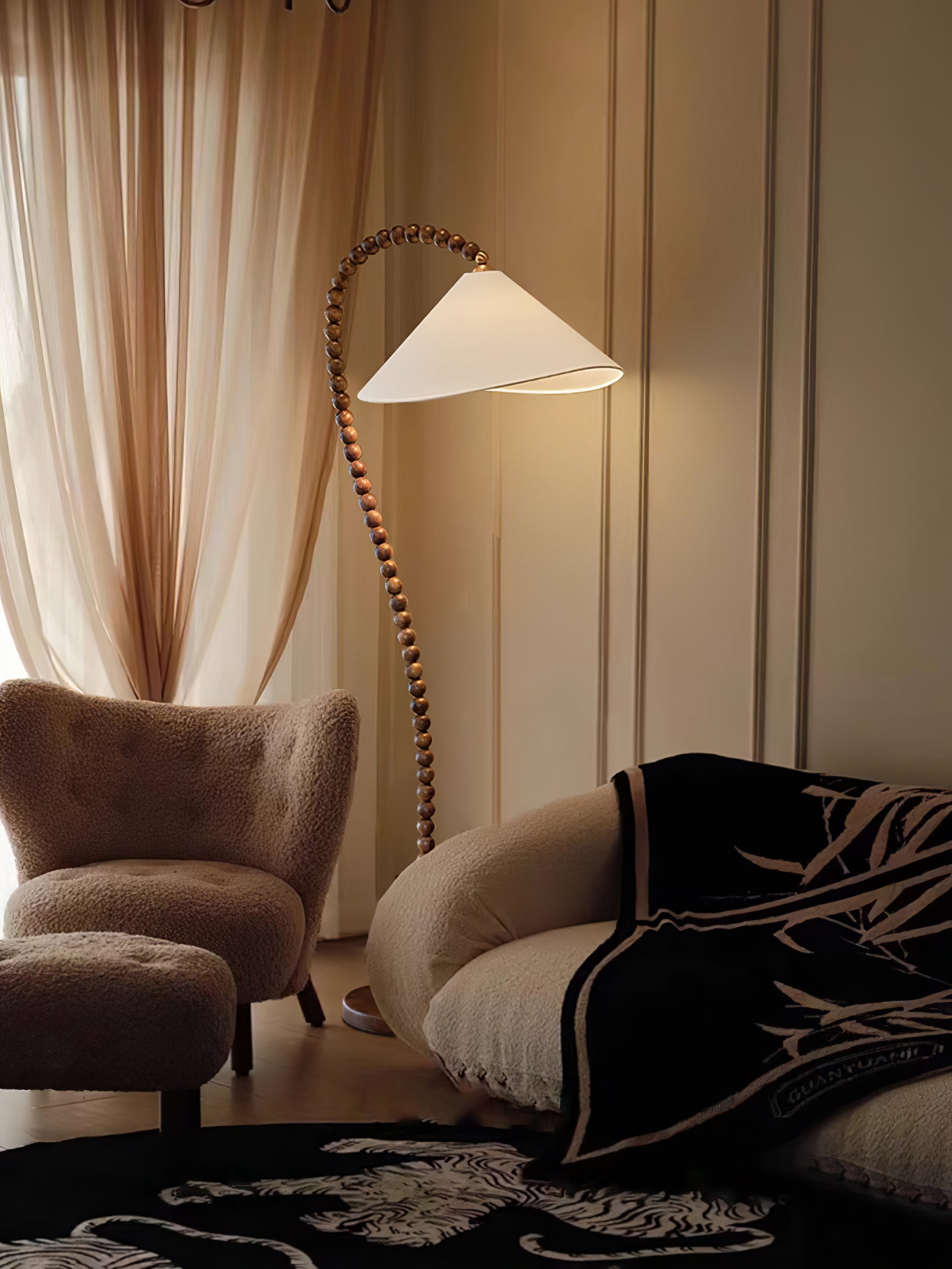 Wooden Bead Floor Lamp - Blowlighting