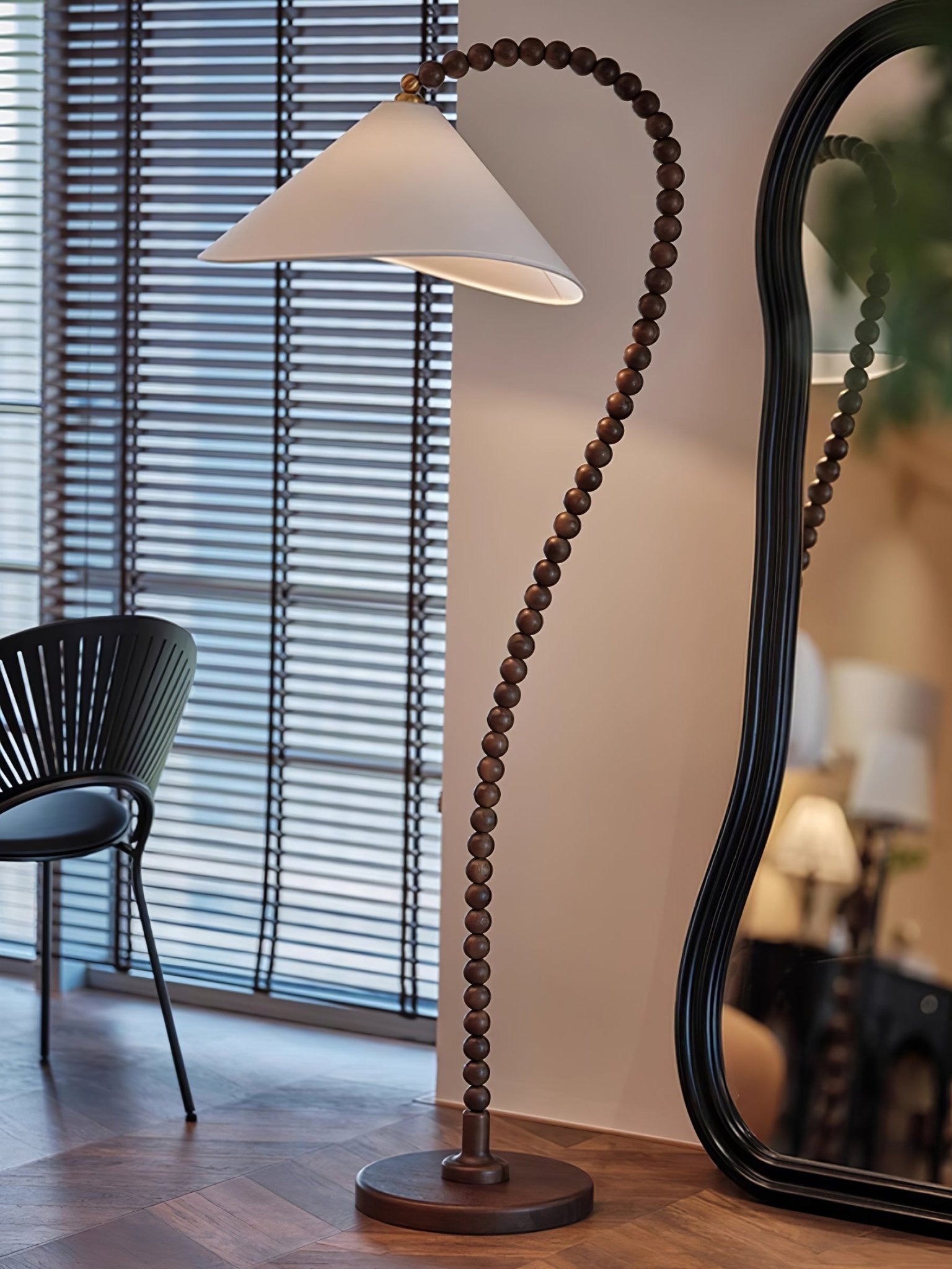 Wooden Bead Floor Lamp - Blowlighting