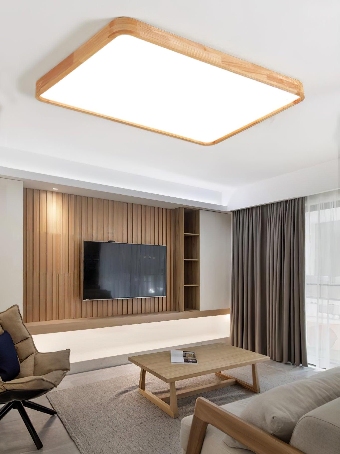 Wooden Geometric Ceiling Light - Blowlighting