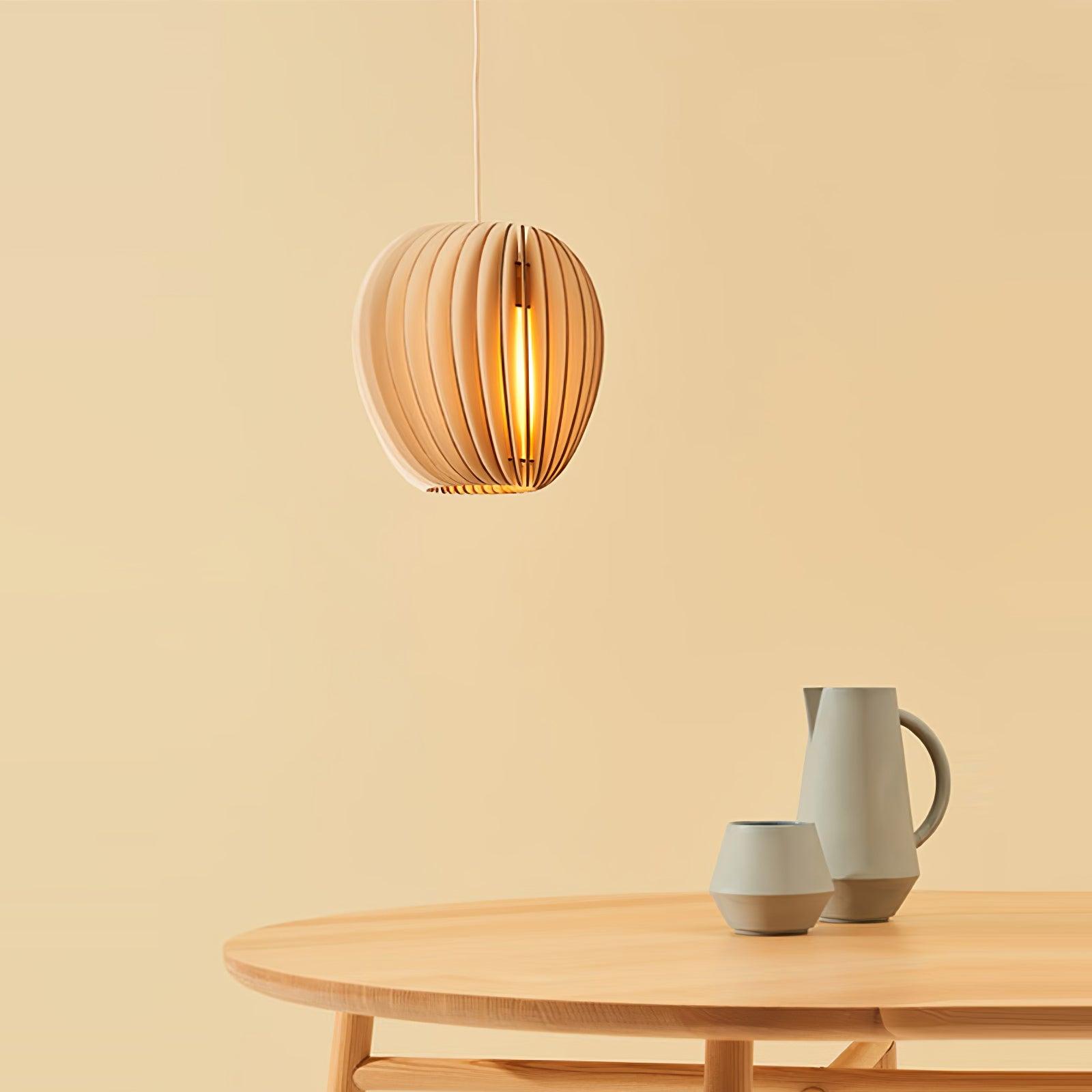 Wooden Orb Pendant Lamp - Blowlighting