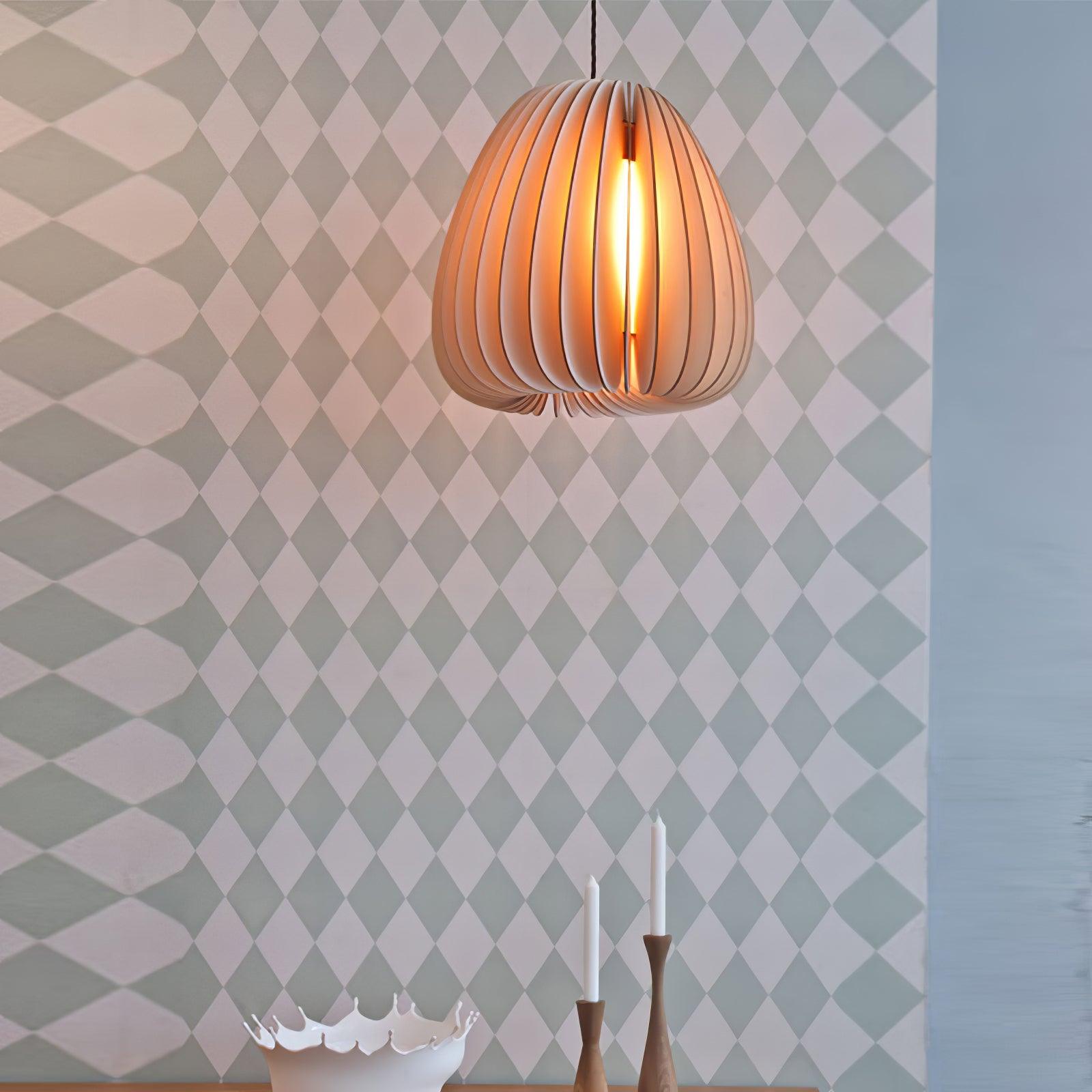 Wooden Orb Pendant Lamp - Blowlighting