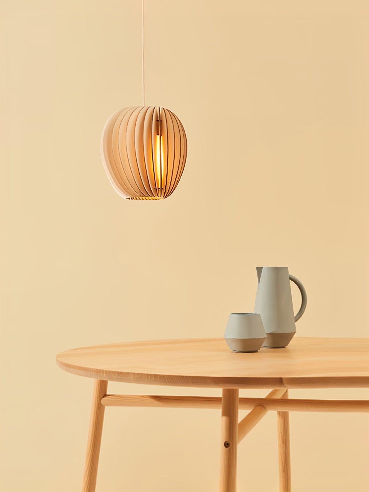 Wooden Orb Pendant Lamp - Blowlighting