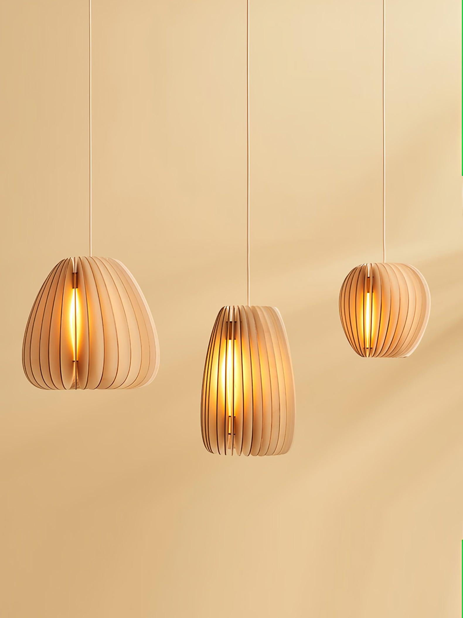 Wooden Orb Pendant Lamp - Blowlighting