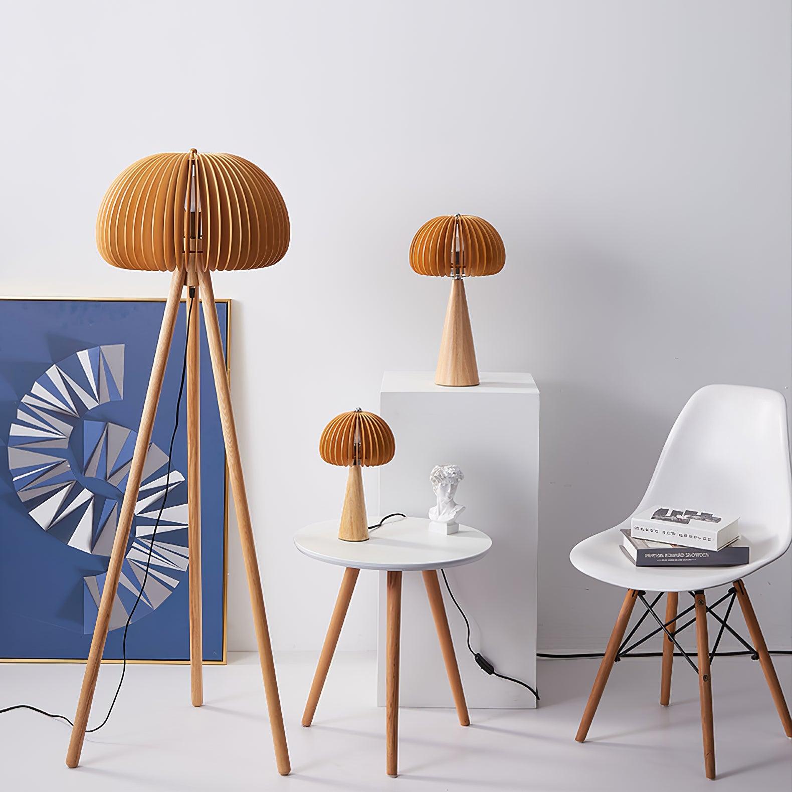 Wooden Pumpkin Floor Lamp - Blowlighting
