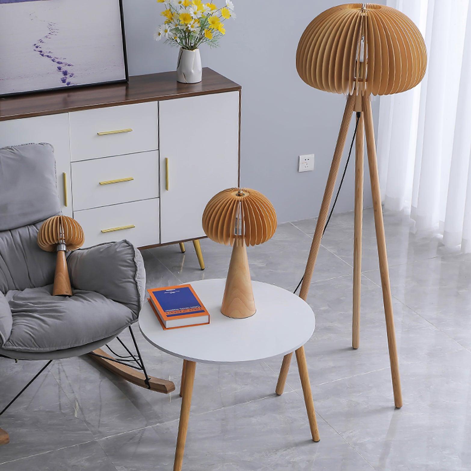 Wooden Pumpkin Floor Lamp - Blowlighting