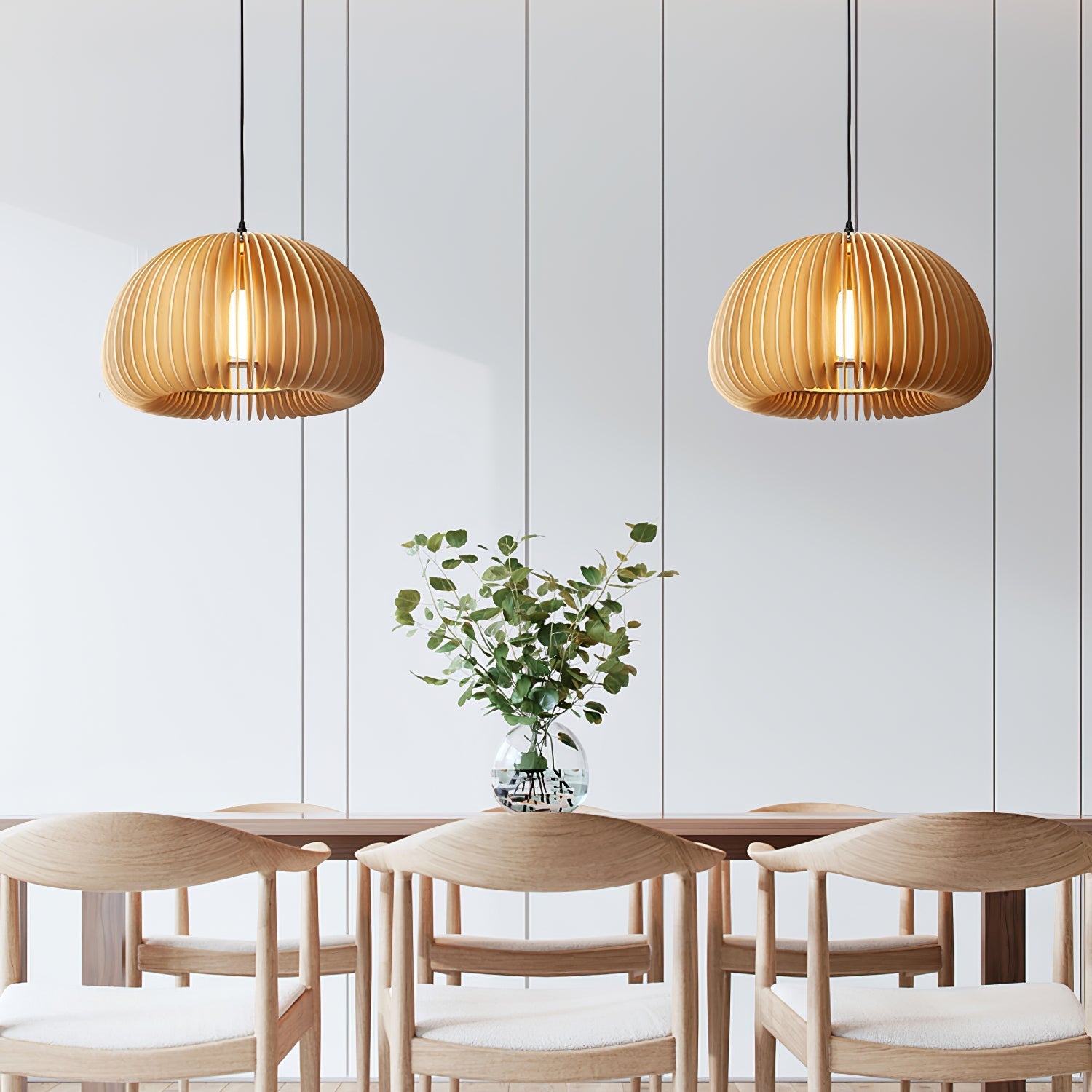 Wooden Pumpkin Pendant Lamp - Blowlighting
