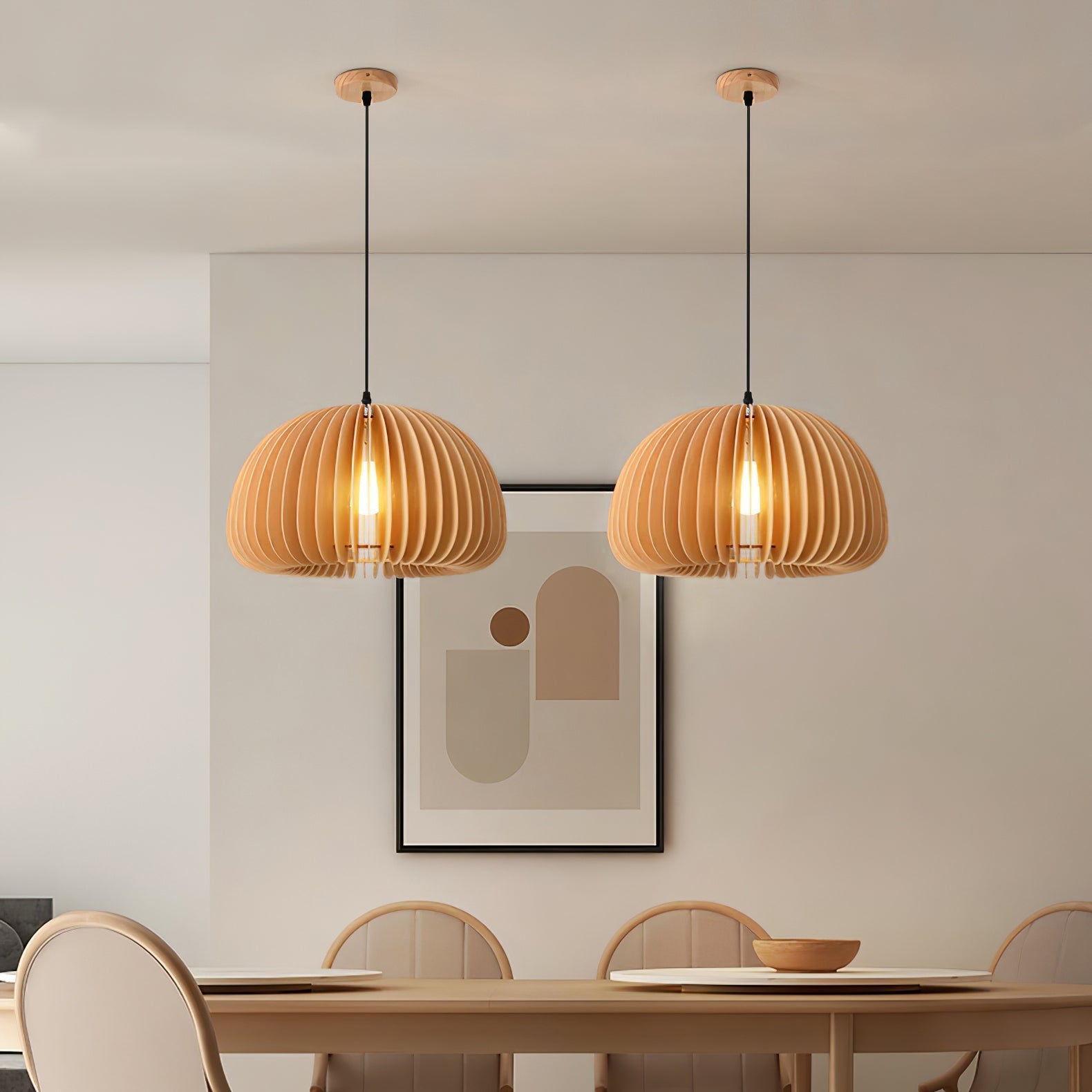 Wooden Pumpkin Pendant Lamp - Blowlighting
