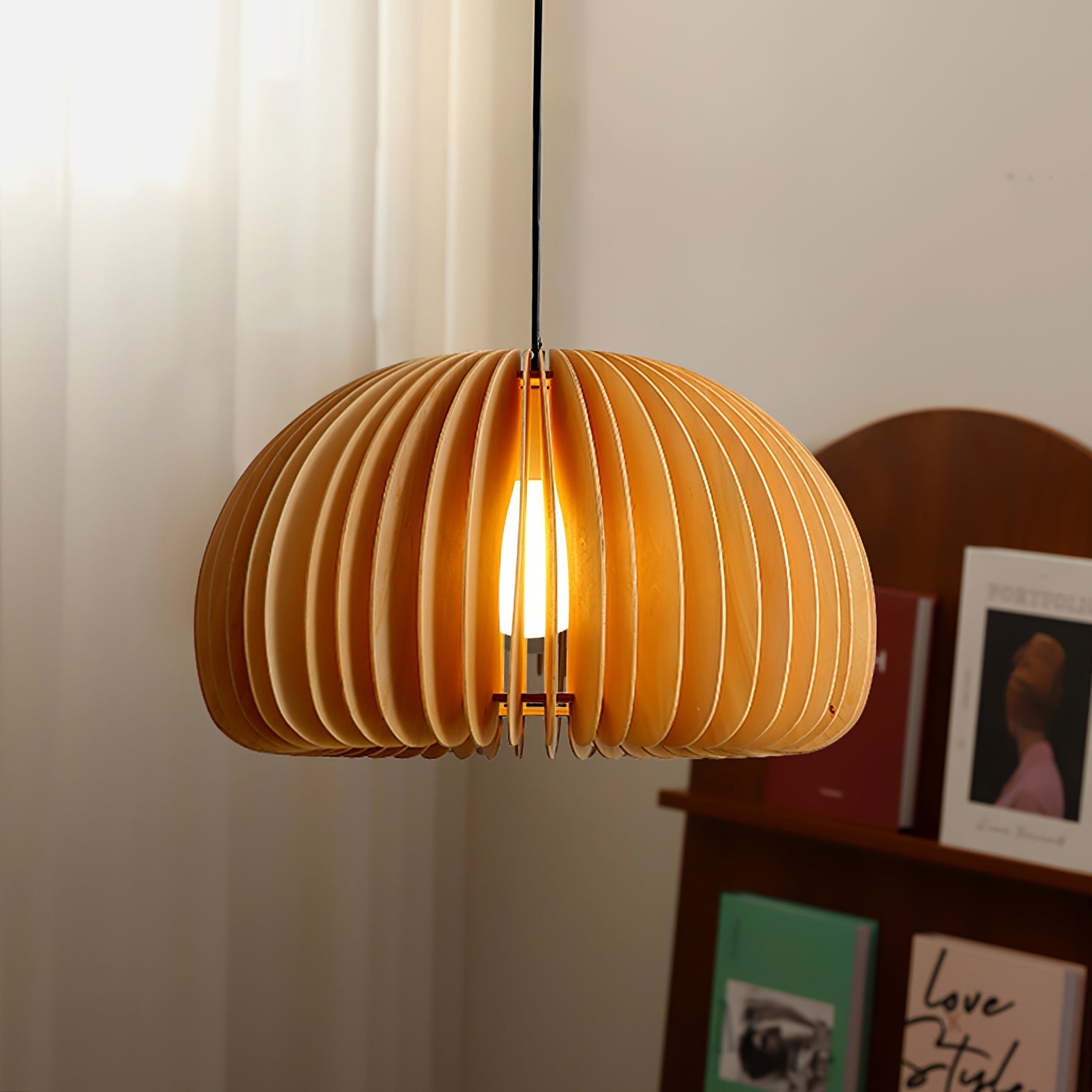 Wooden Pumpkin Pendant Lamp - Blowlighting