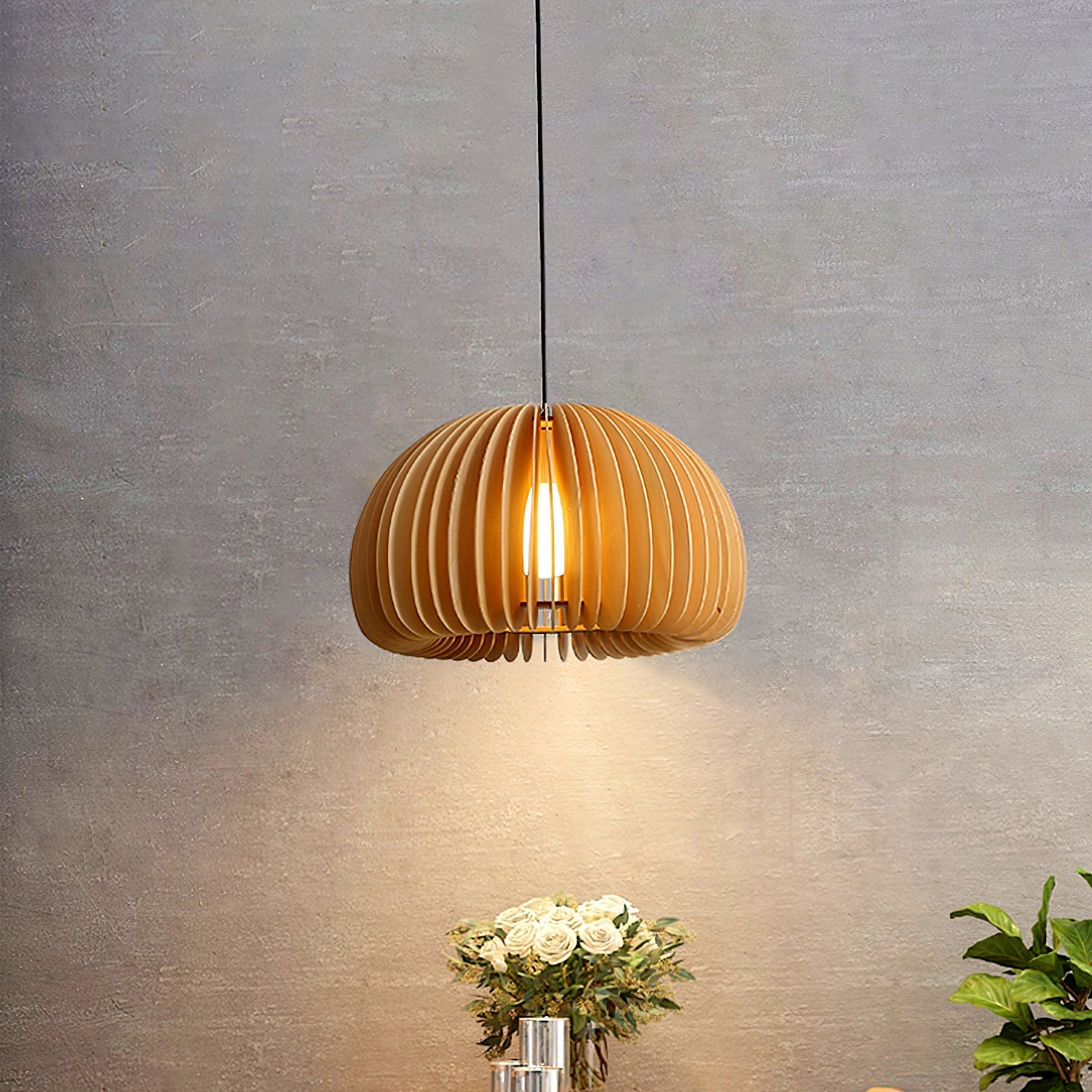 Wooden Pumpkin Pendant Lamp - Blowlighting