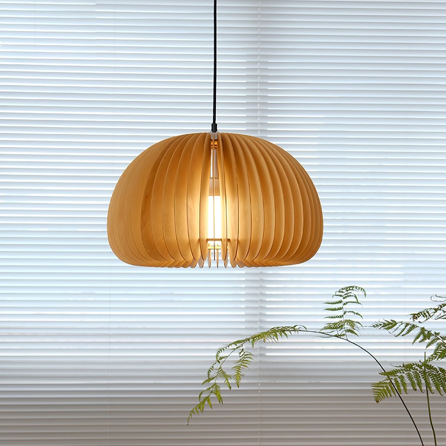 Wooden Pumpkin Pendant Lamp - Blowlighting