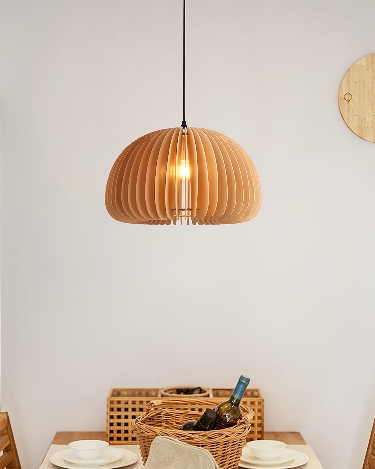 Wooden Pumpkin Pendant Lamp - Blowlighting