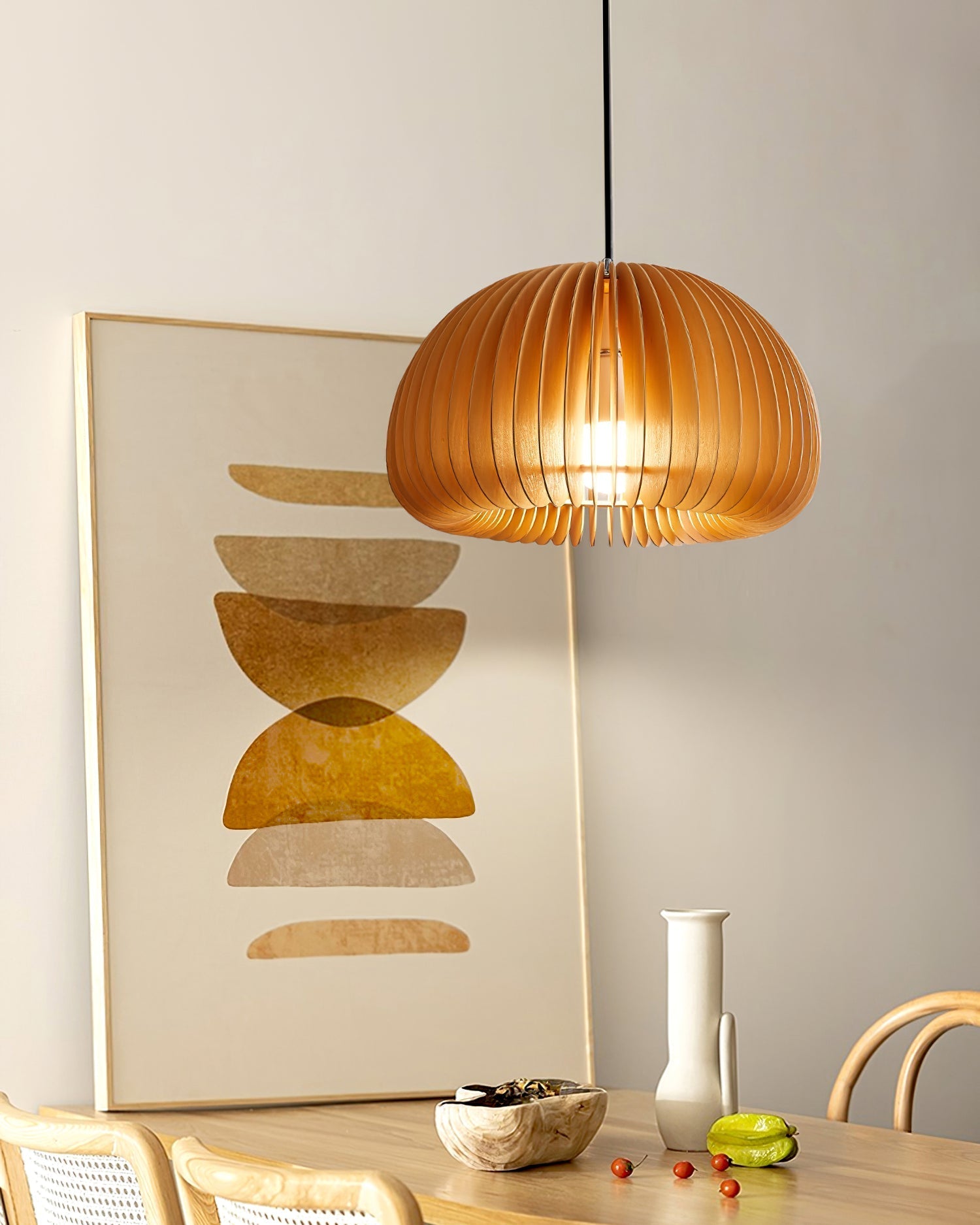 Wooden Pumpkin Pendant Lamp - Blowlighting