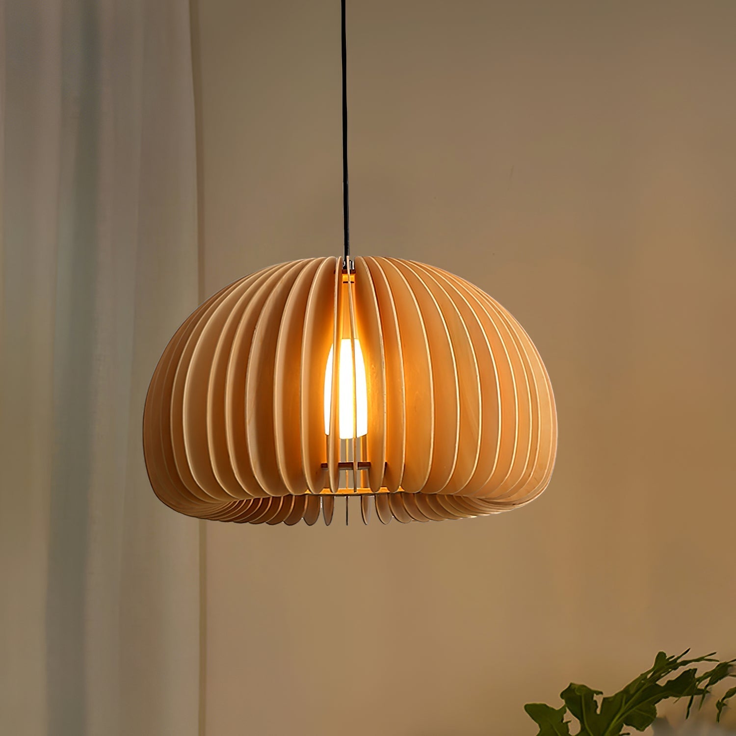 Wooden Pumpkin Pendant Lamp - Blowlighting