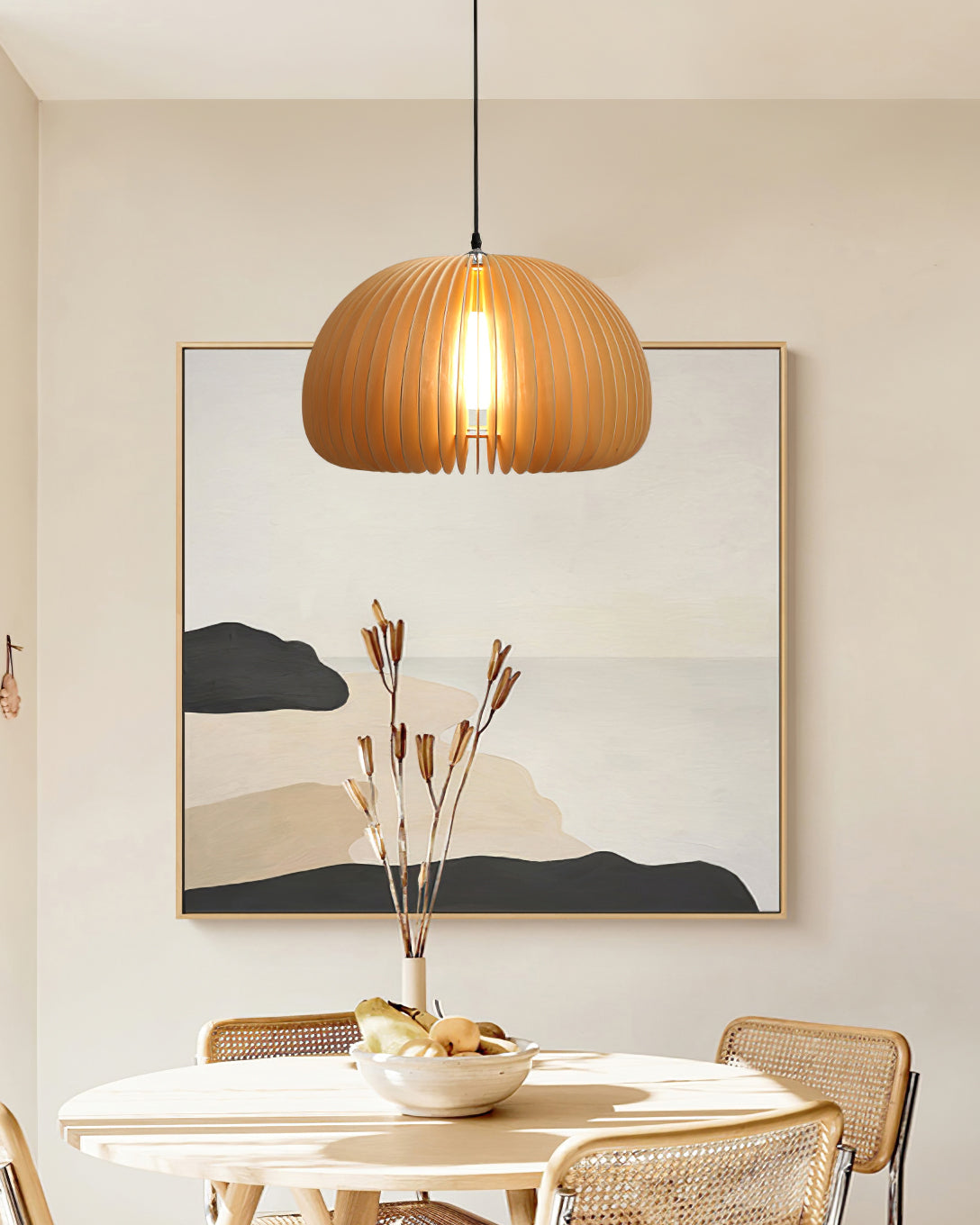 Wooden Pumpkin Pendant Lamp - Blowlighting