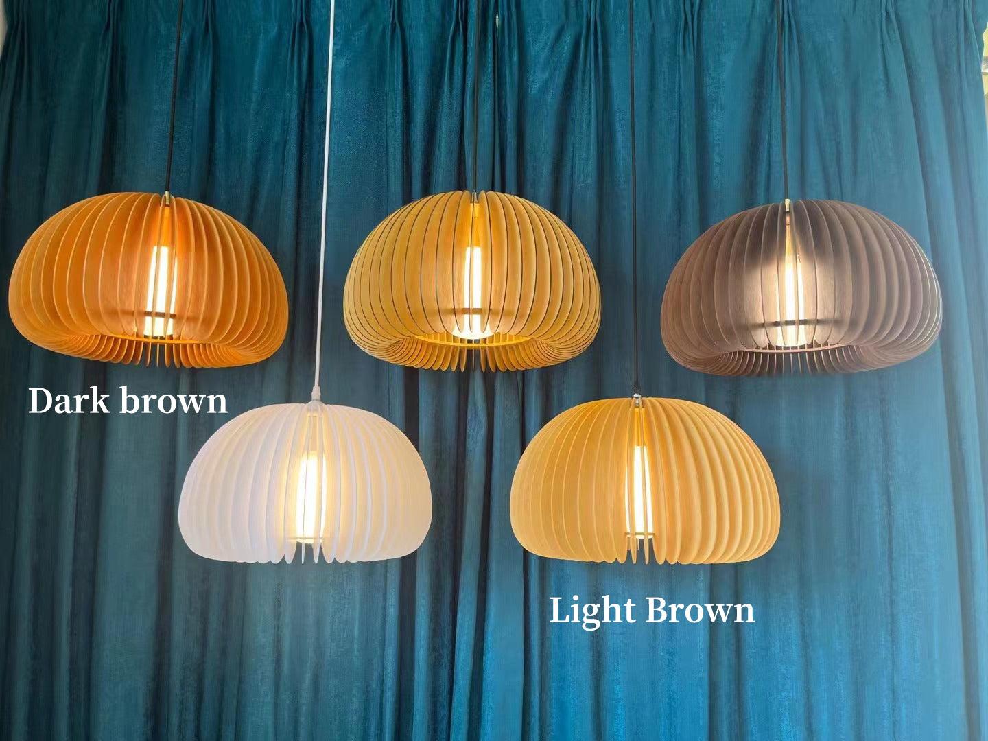 Wooden Pumpkin Pendant Lamp - Blowlighting