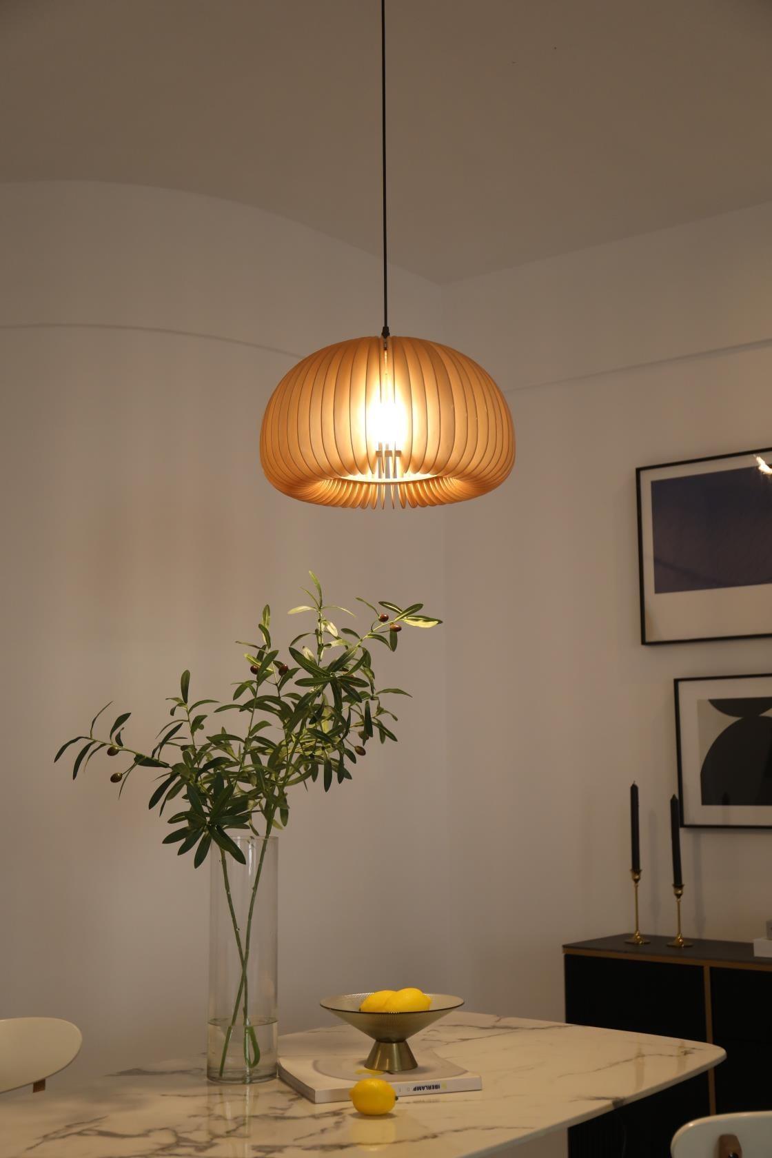 Wooden Pumpkin Pendant Lamp - Blowlighting